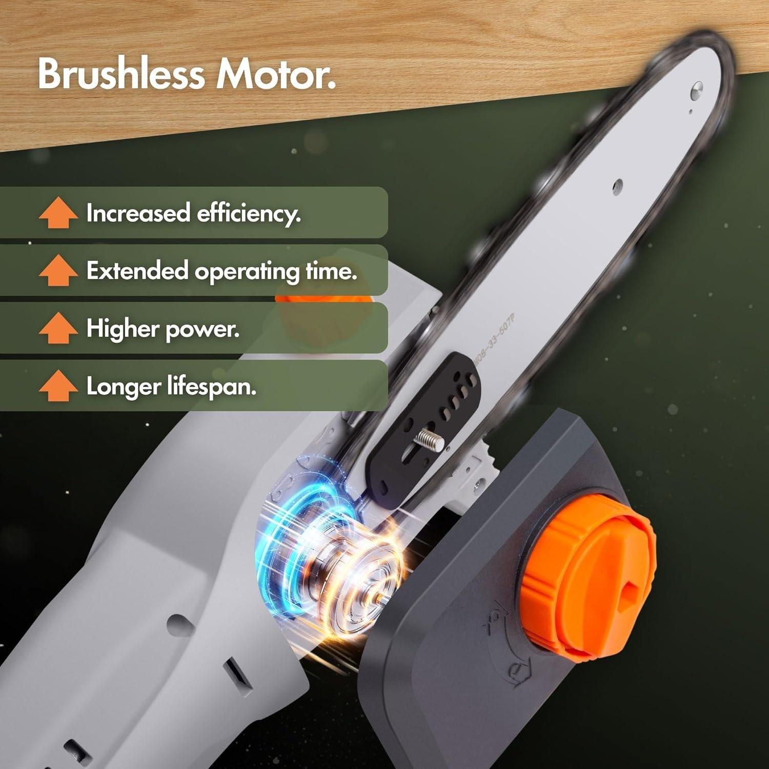 Grey - VonHaus - Cordless Pole Chainsaw – Telescopic  20V - 6