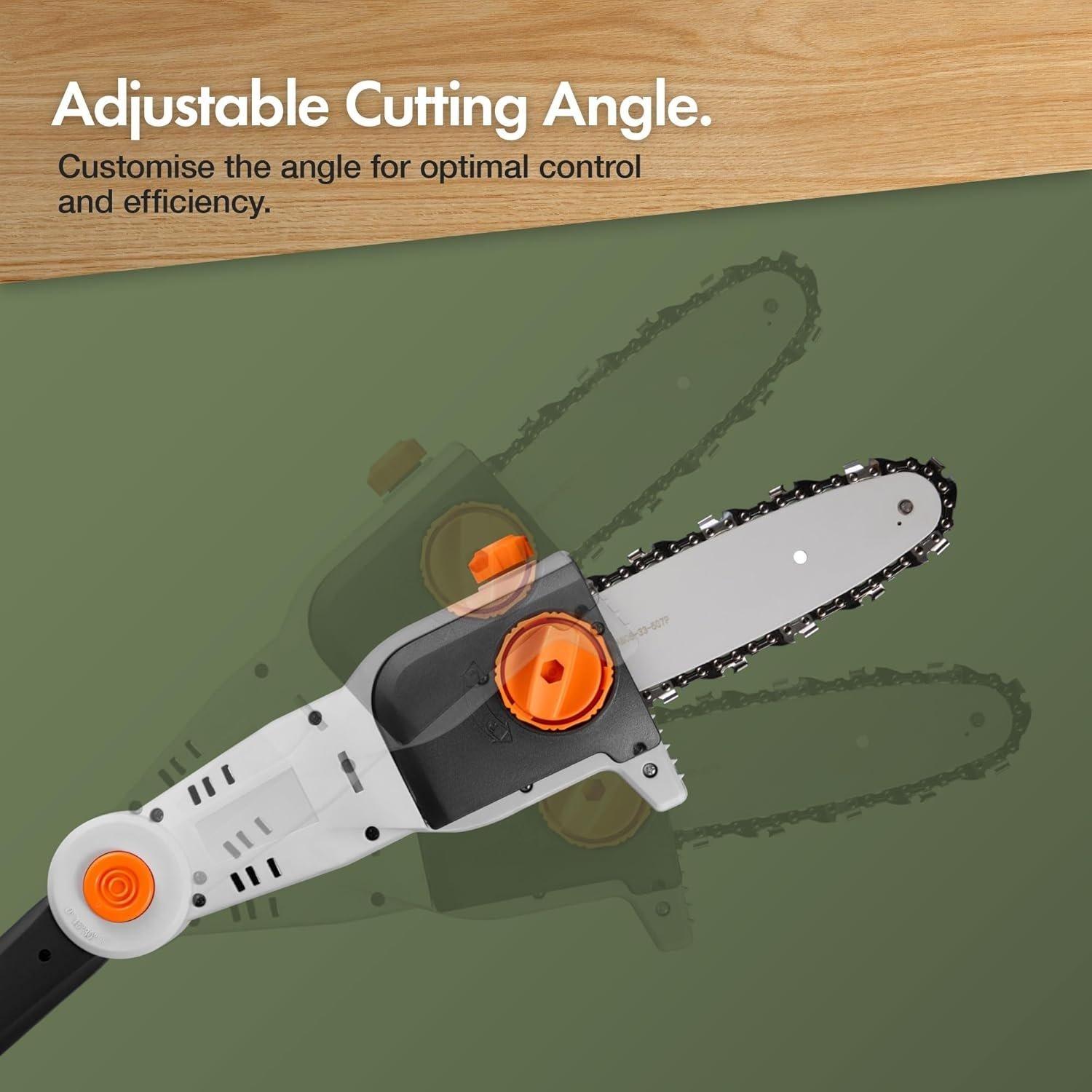 Grey - VonHaus - Cordless Pole Chainsaw – Telescopic  20V - 7