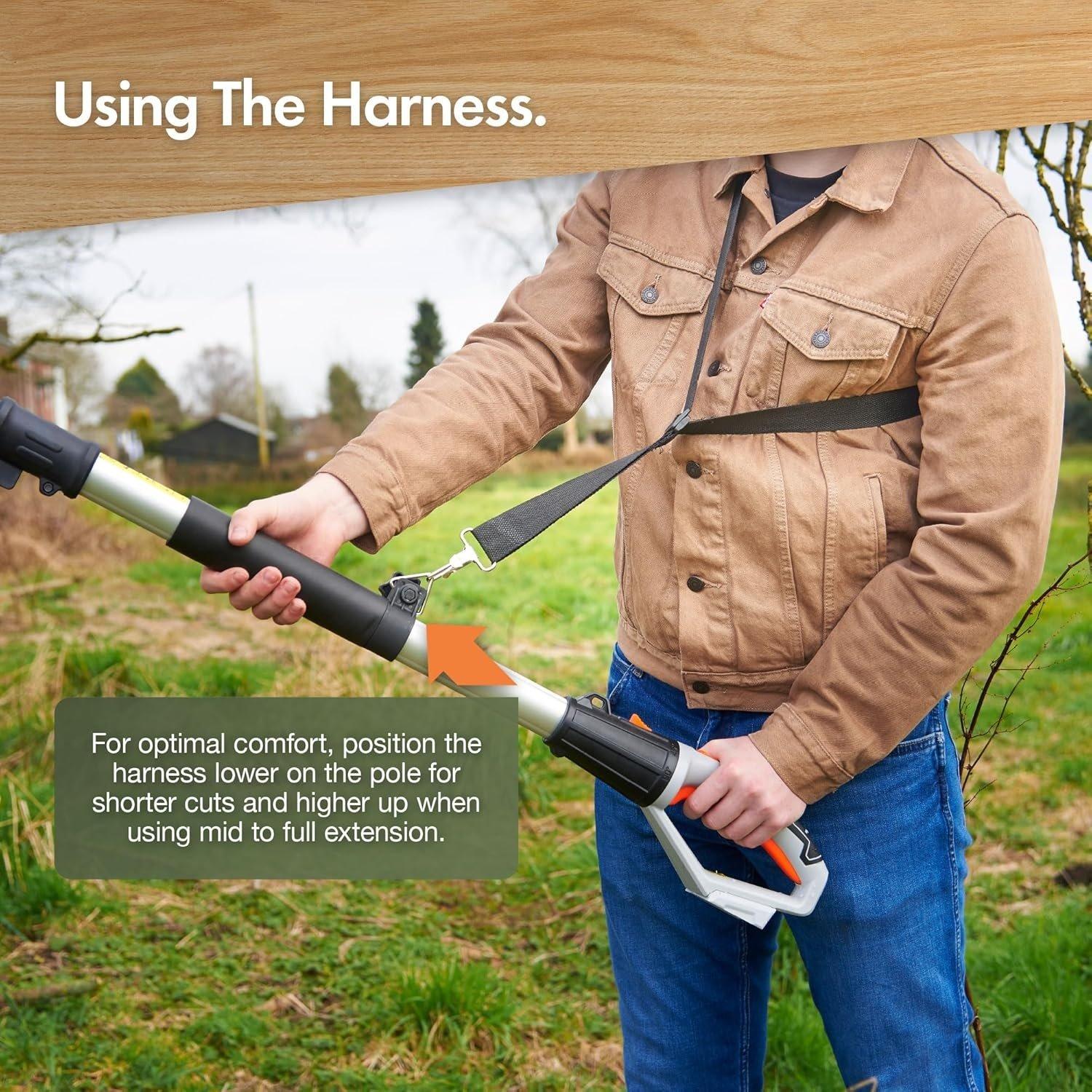 Grey - VonHaus - Cordless Pole Chainsaw – Telescopic  20V - 8