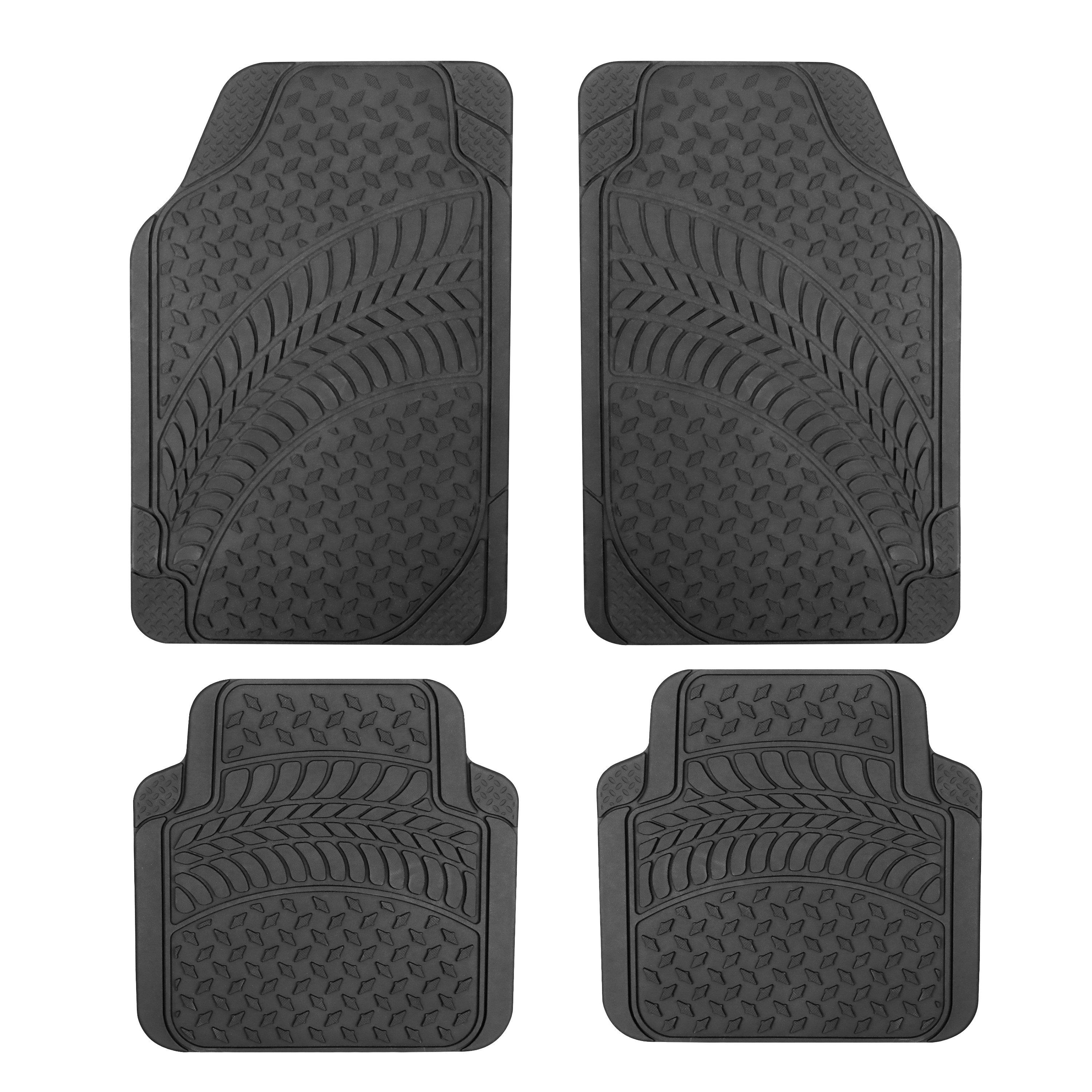 Black - Streetwize - Tyre Tread Car Mat - 1