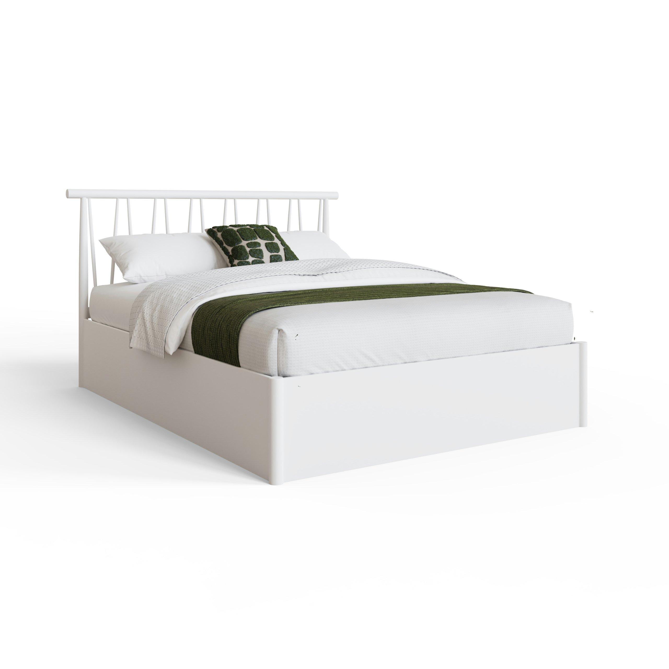 White - GFW - Fusum King Spindle Ottoman Bed - 6