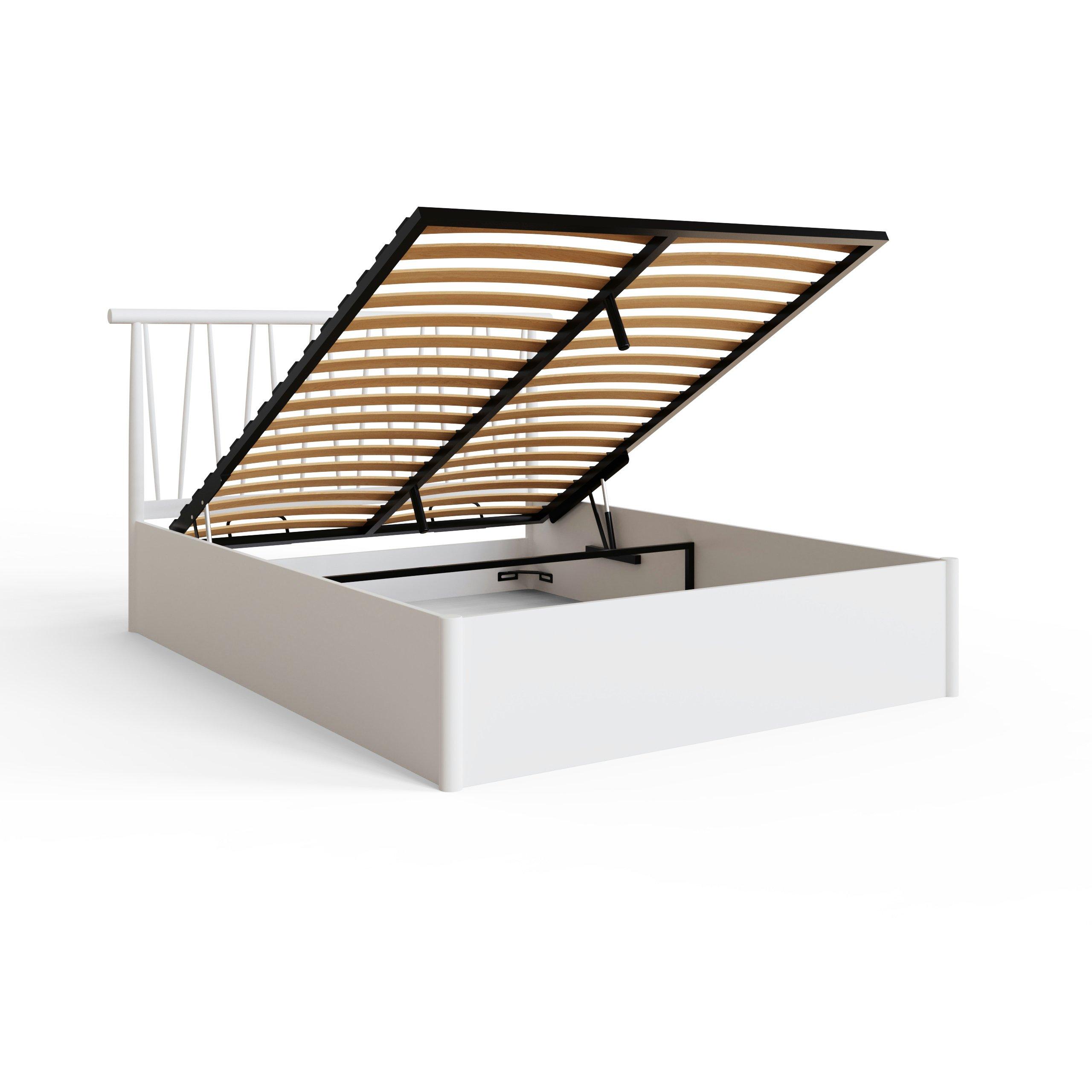 White - GFW - Fusum King Spindle Ottoman Bed - 7