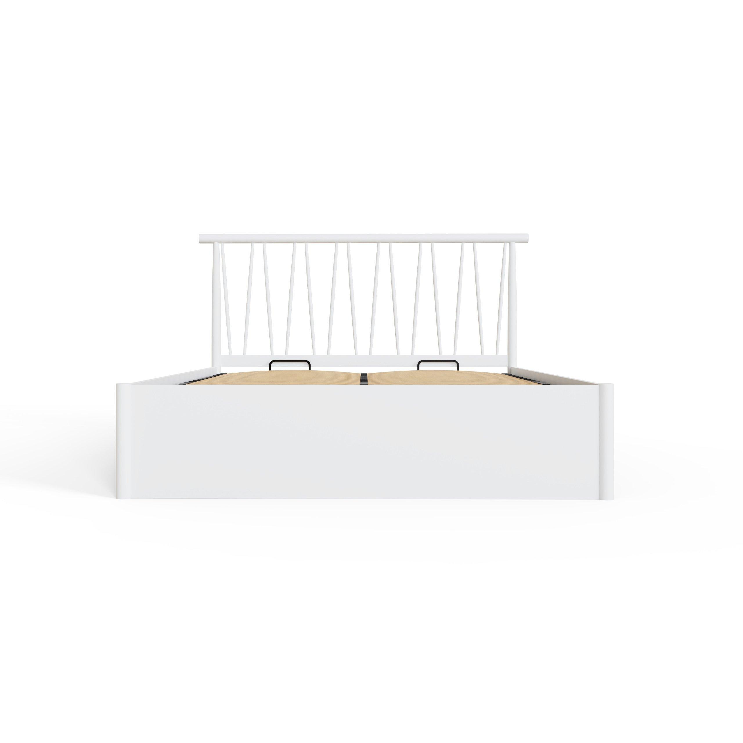 White - GFW - Fusum King Spindle Ottoman Bed - 8