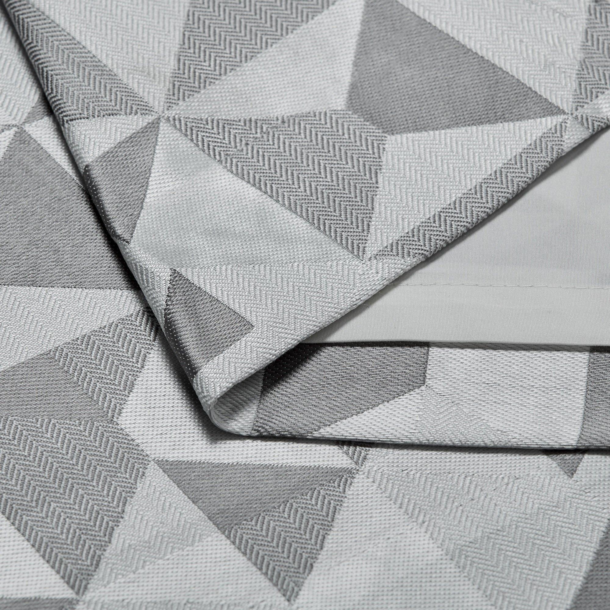 Silver - Alan Symonds - Skandi Lined Pencil Pleat Taped Top Curtains - Pai - 3