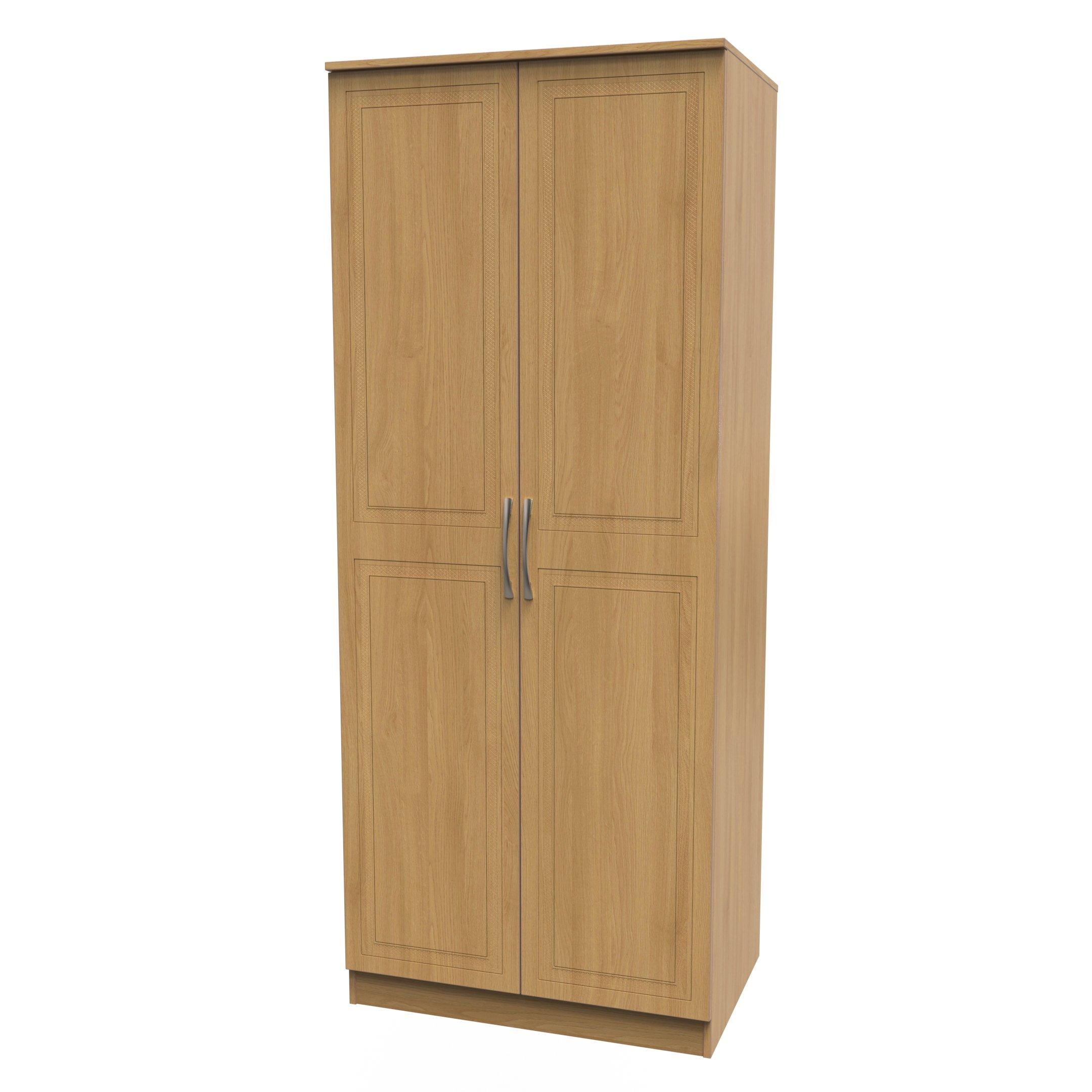 Modern Oak - Welcome Furniture - Dorset 2 Door Wardrobe - Ready Assembled - 4