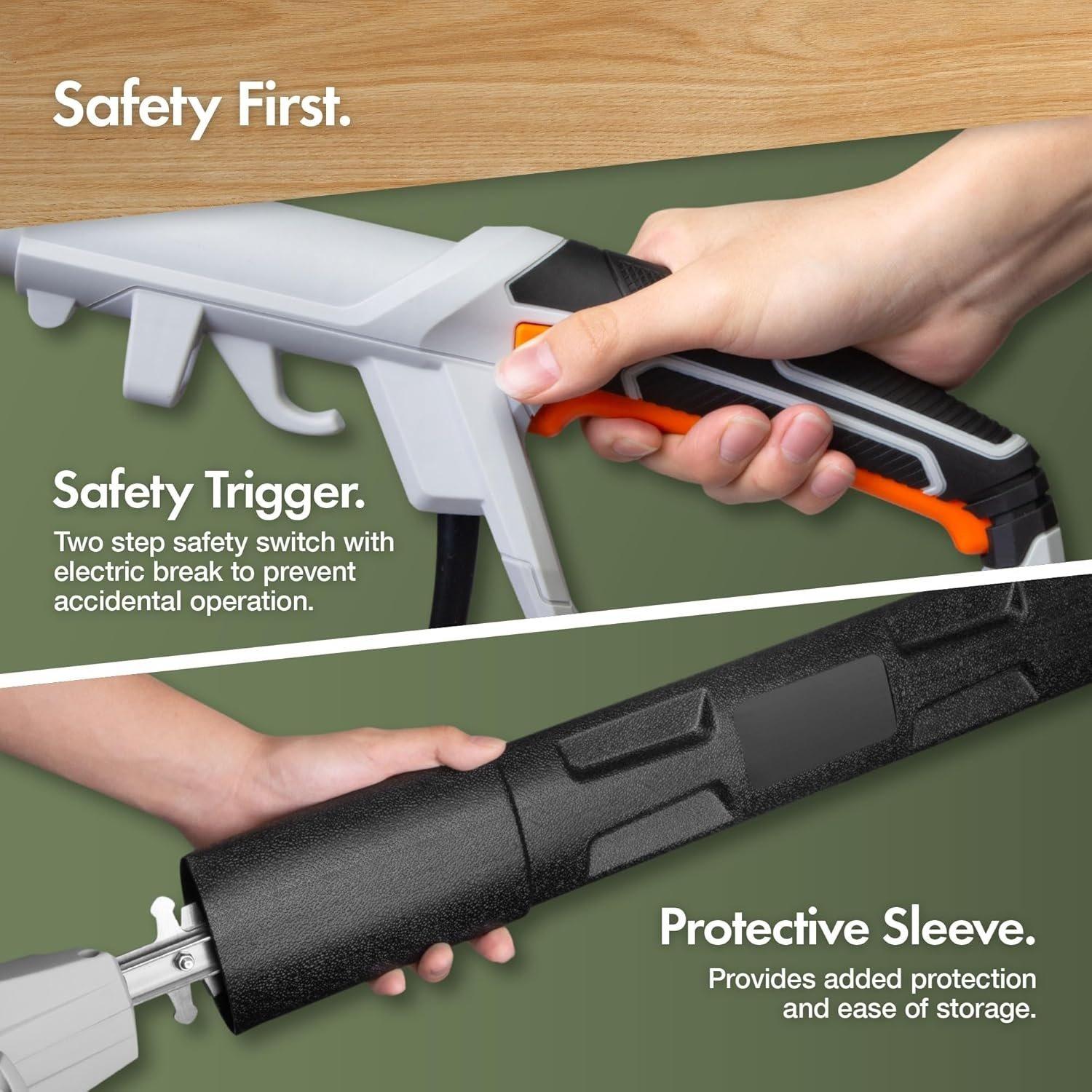 Grey - VonHaus - Cordless Pole Hedge Trimmer - 20V - 7