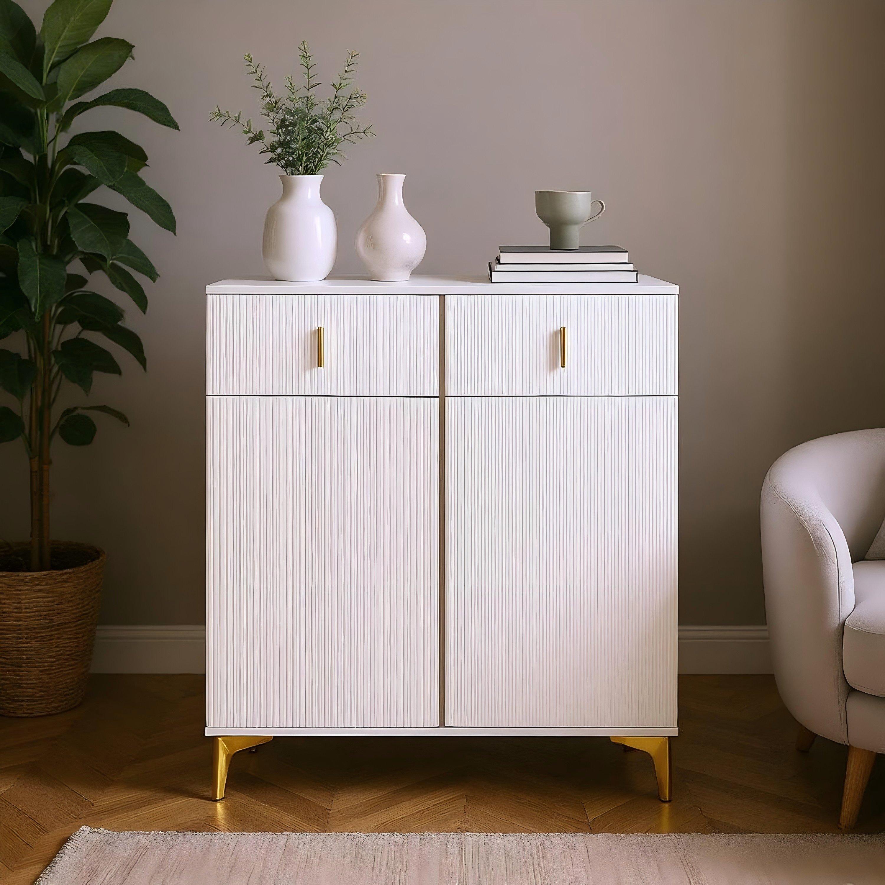 Urban Meuble  Modern Cabinet Black Storage Design - White