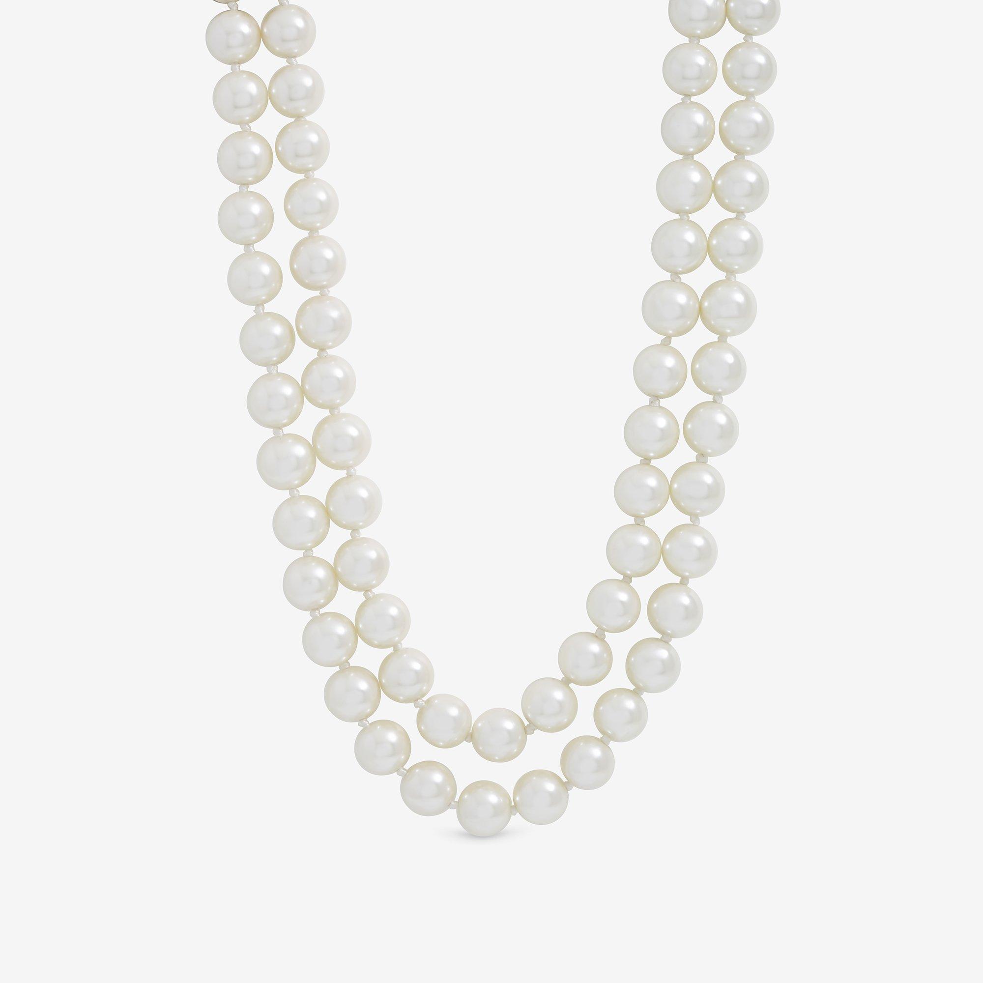 Jon Richard Jon Richard Gold Plated Double Row Pearl Necklace