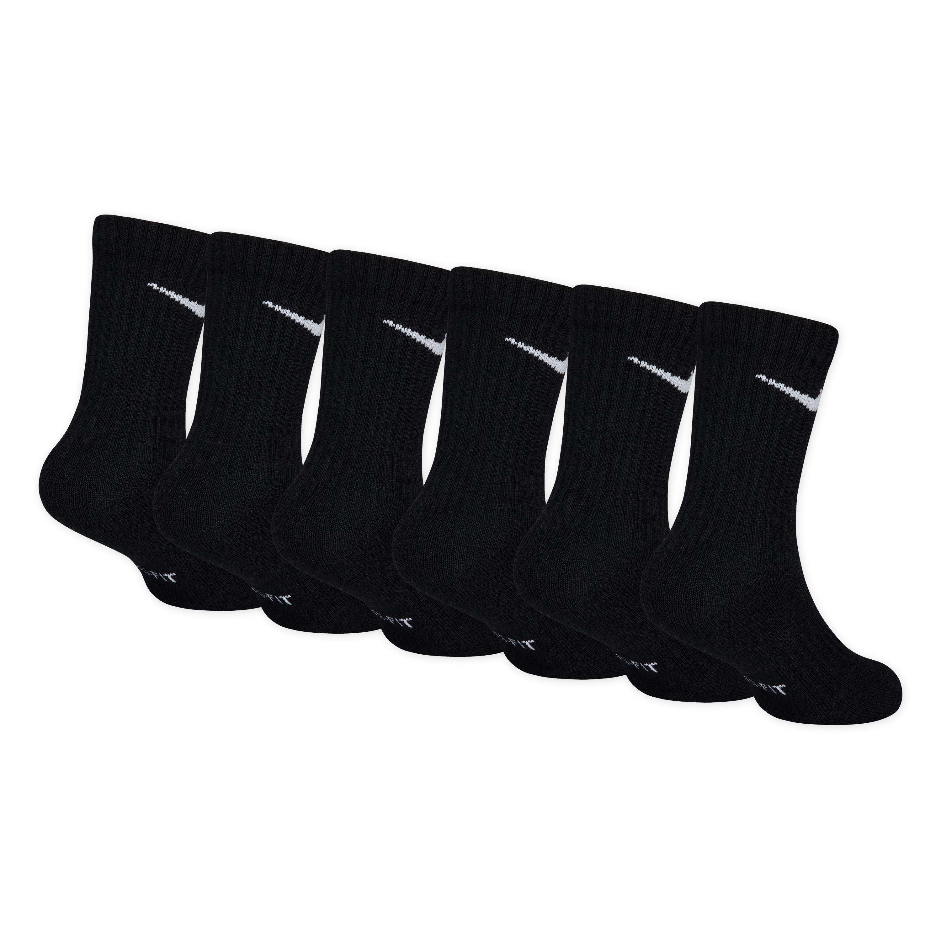 Negro - Nike - 6Pk Dri-Fit Crew Sock Childs - 8