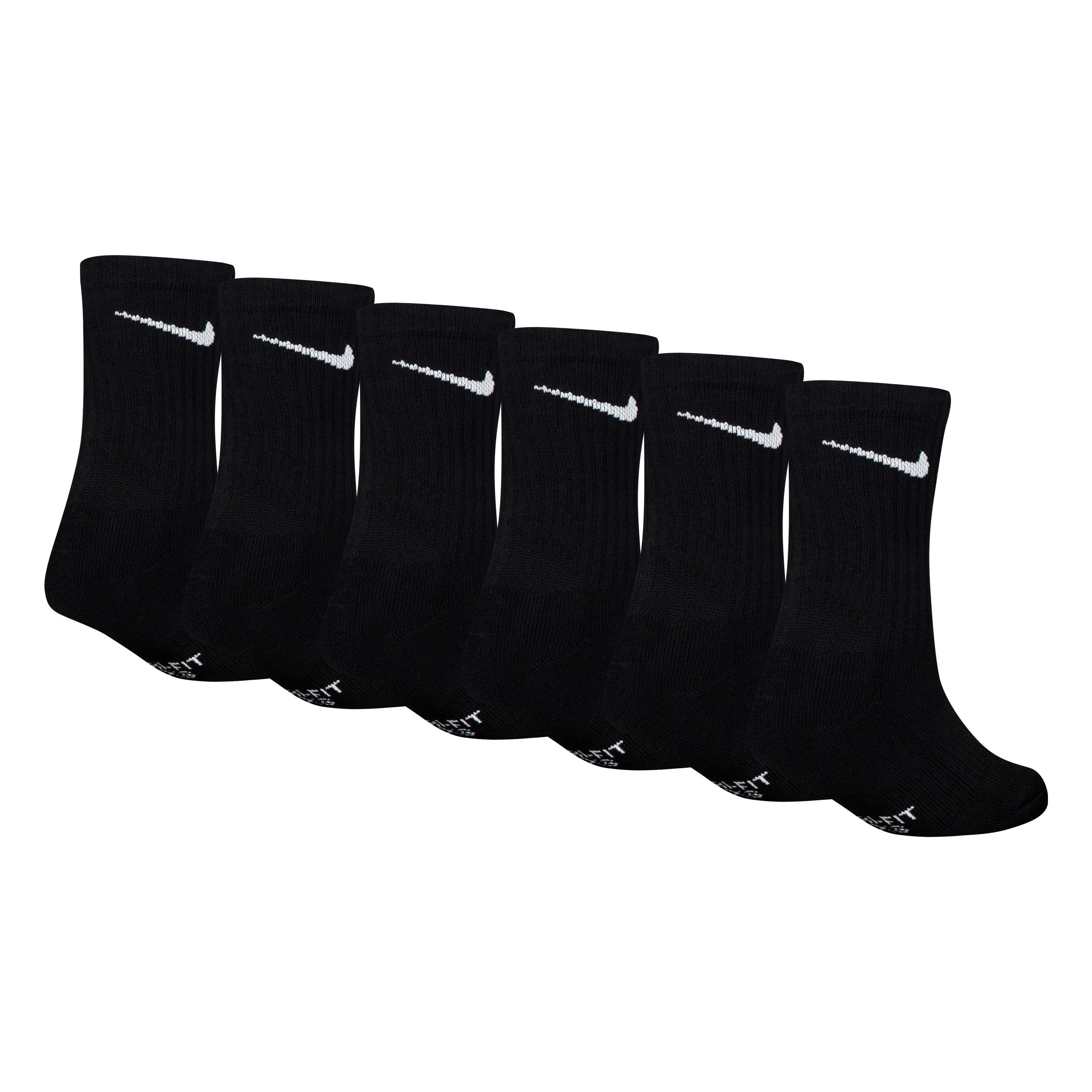 Negro - Nike - 6Pk Dri-Fit Crew Sock Childs - 5