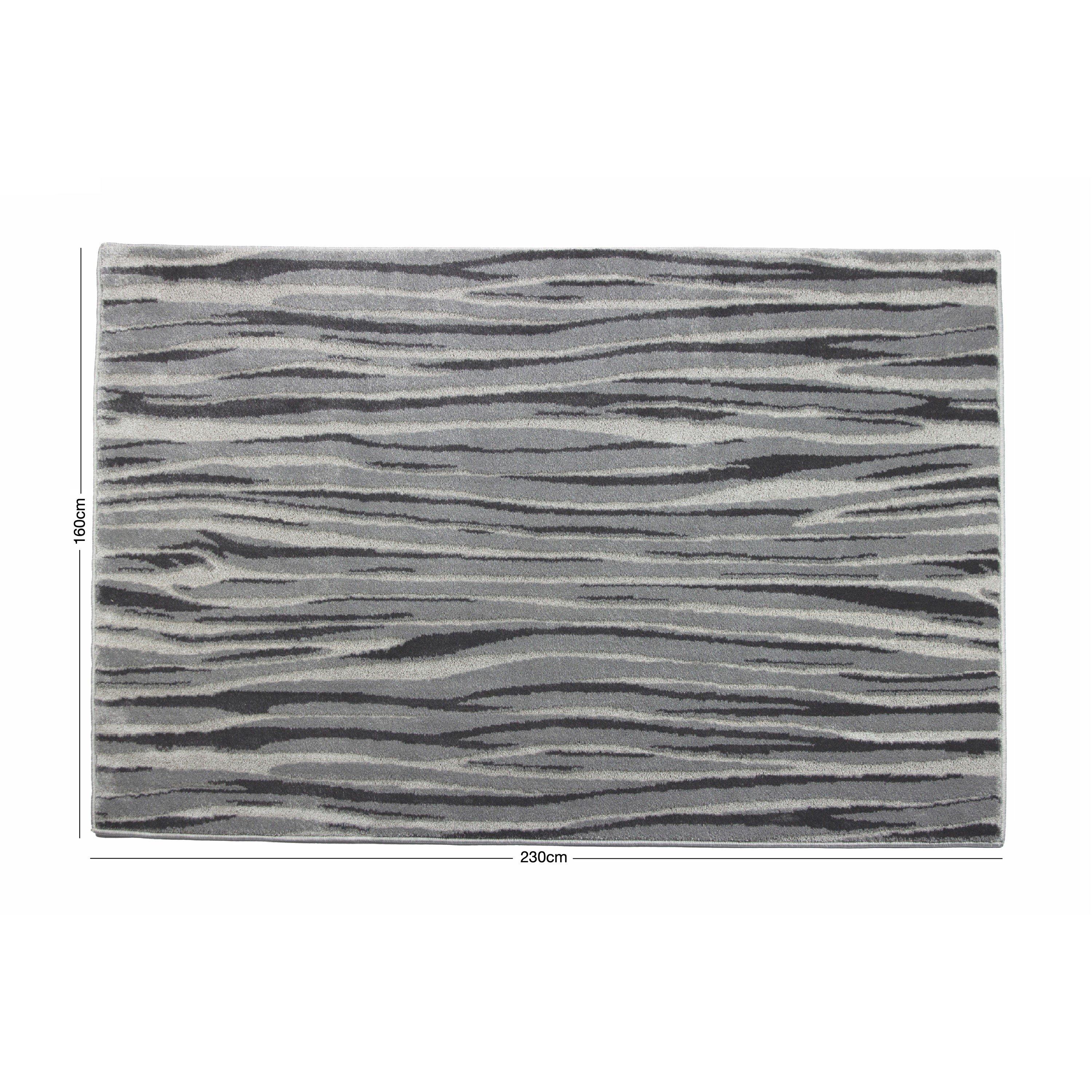 Grey - Arthouse - Rhythm Willow Grey 160 x 230cm Rug - 5