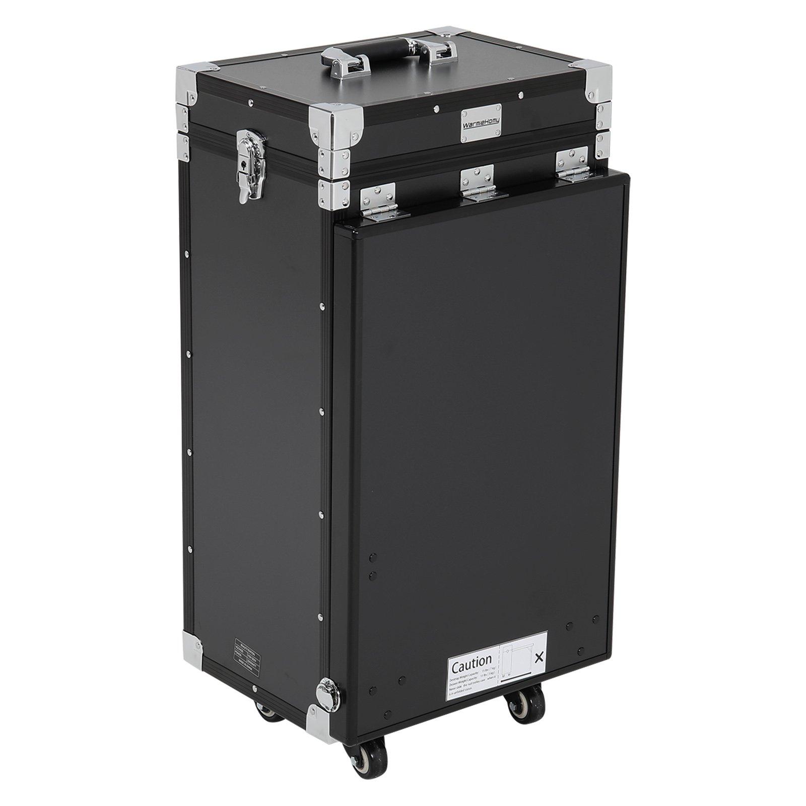 Black - SHEONLY - Foldable Rolling Manicure Table - 4