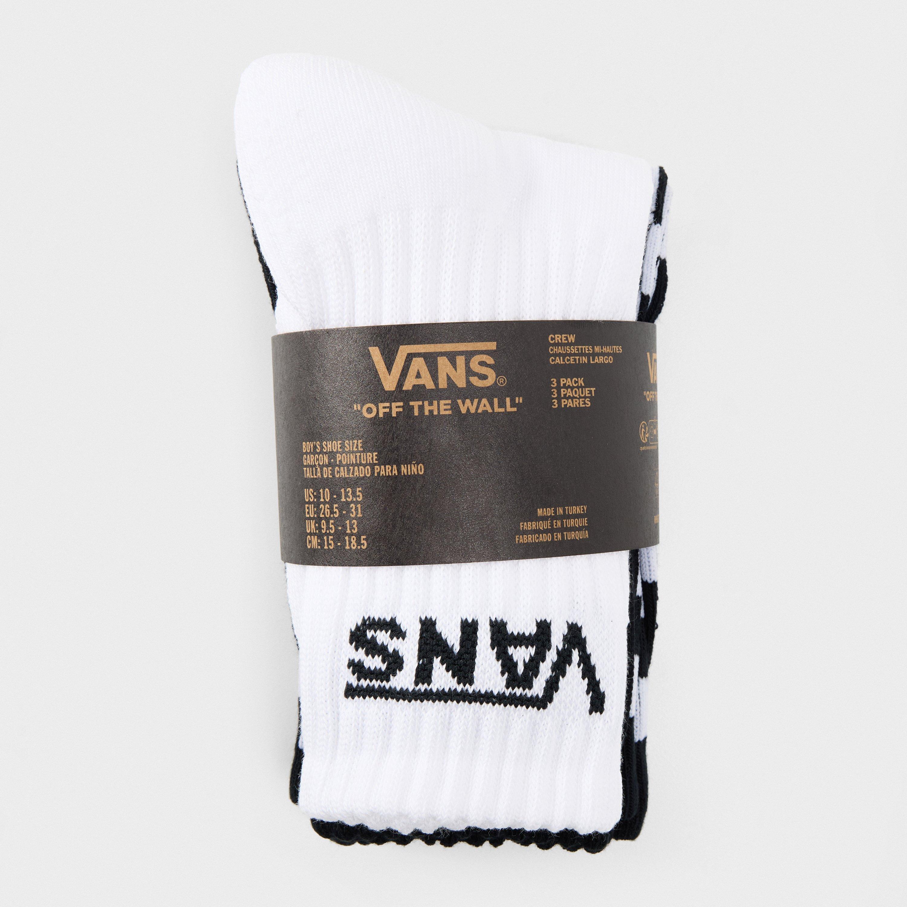 Zwart/Wit - Vans - Classic Black/White Crew Sock - 2