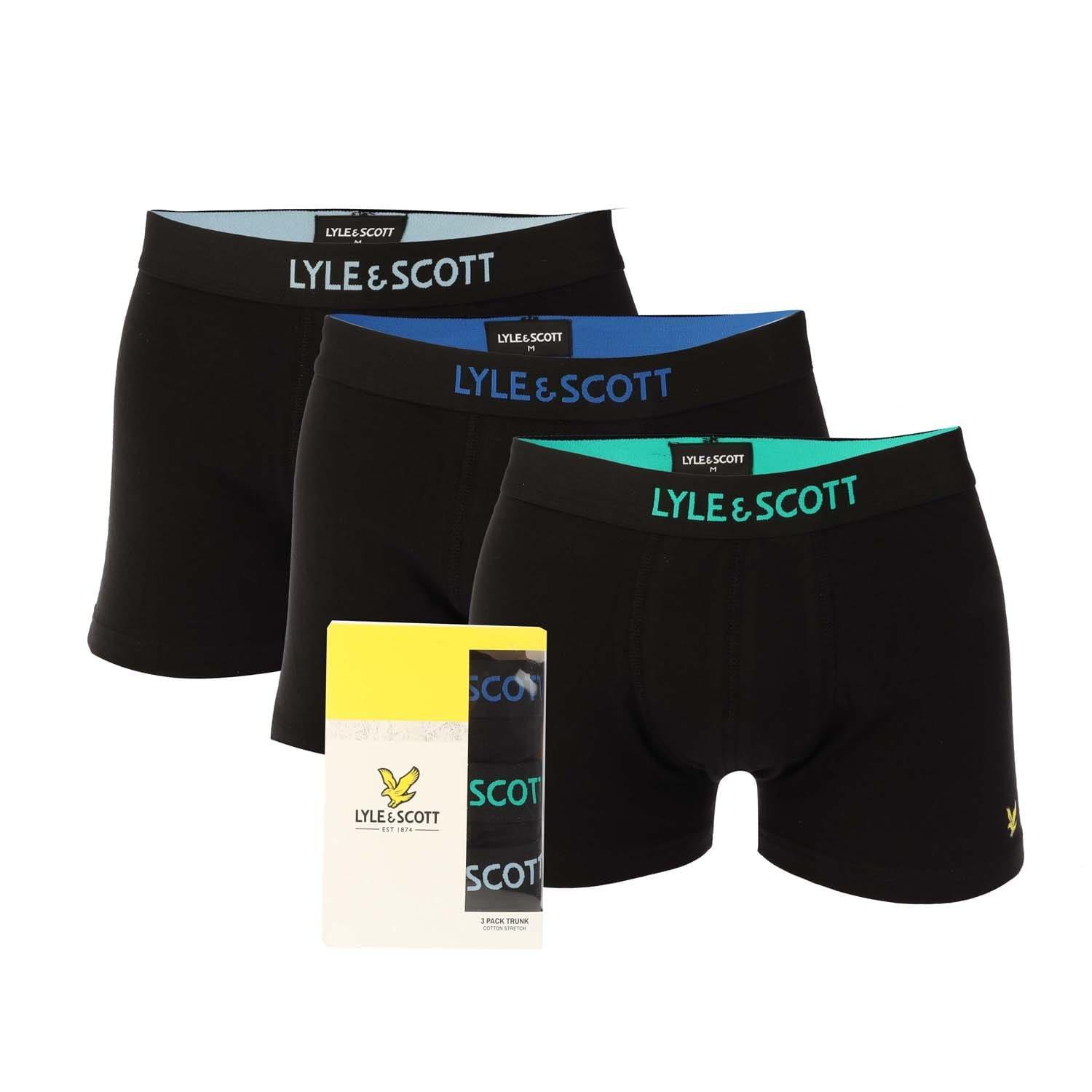 Black - Lyle and Scott - Nathan 3 Pack Boxer Shorts