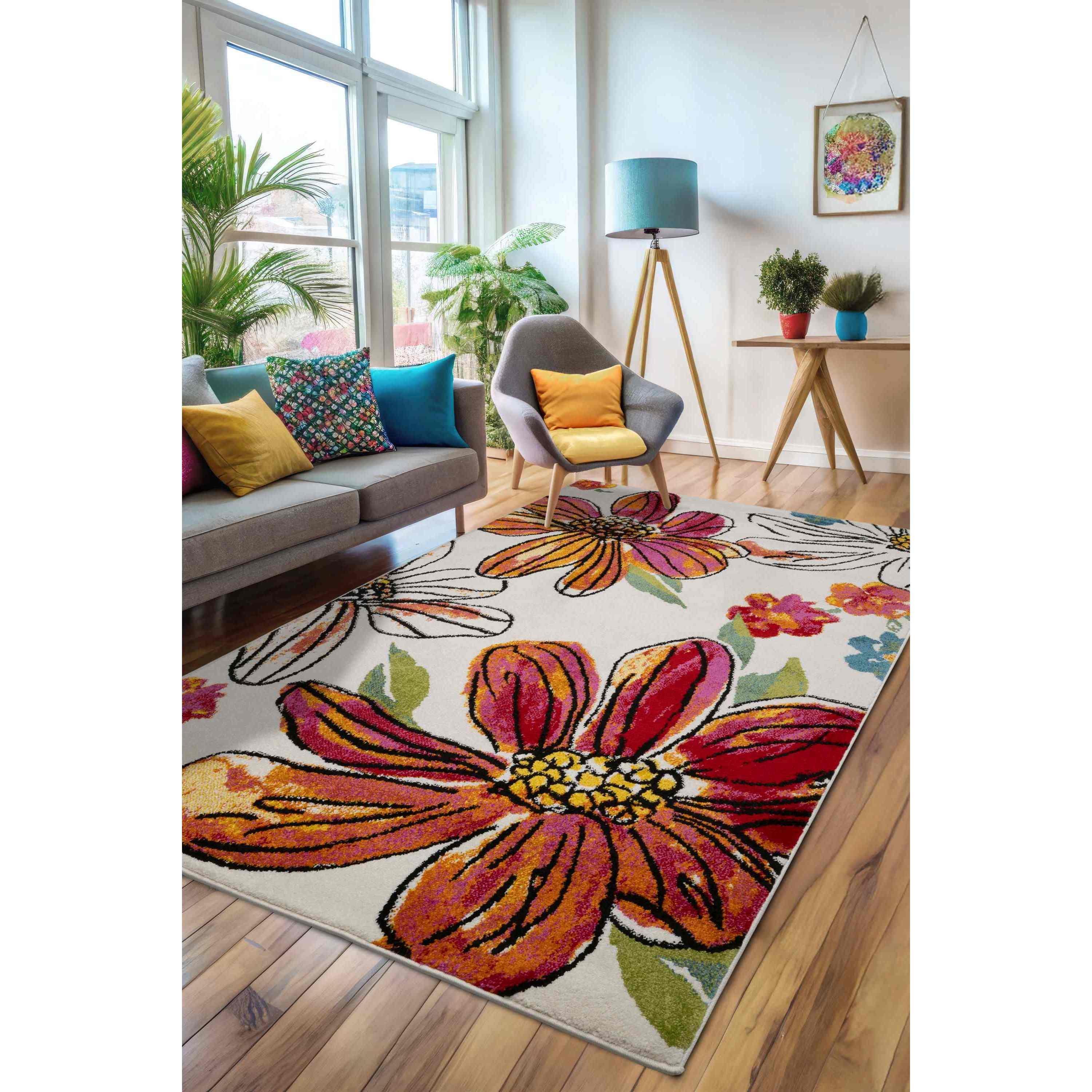 Homemaker  New Villa Floral Rug -  - 120x170cm