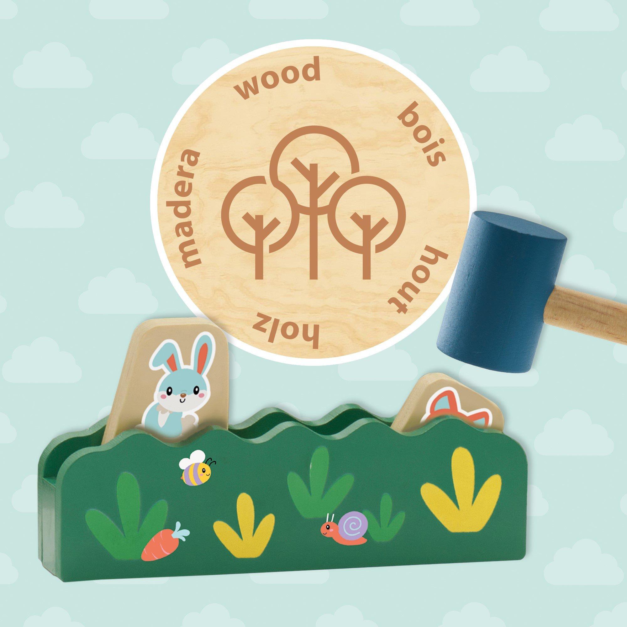 Ses Creative  Kids Wooden Hammer Bench Peek-A-Boo - 