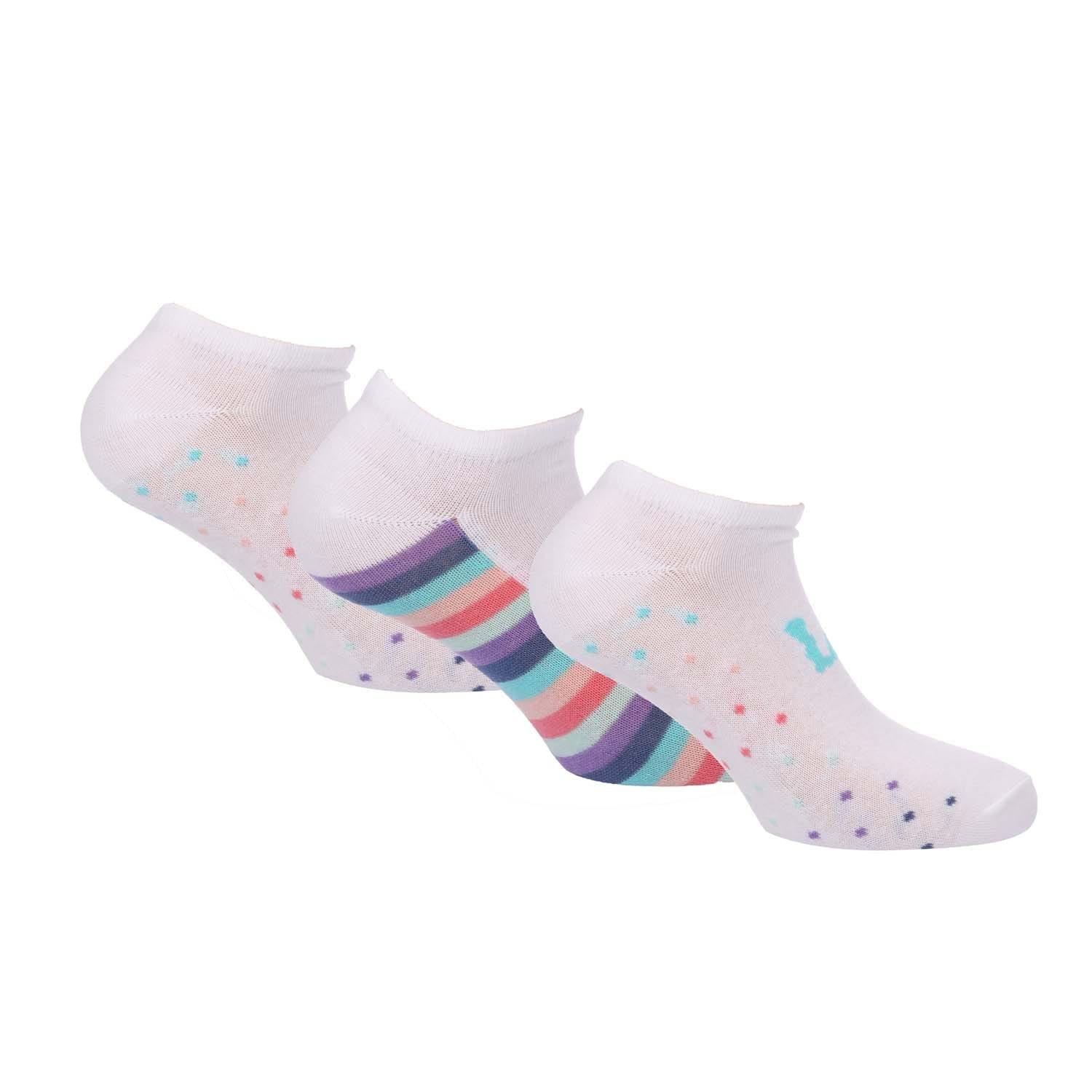 Lee Women's 3 Pack Of Trainer Liner Socks - White - 4-7