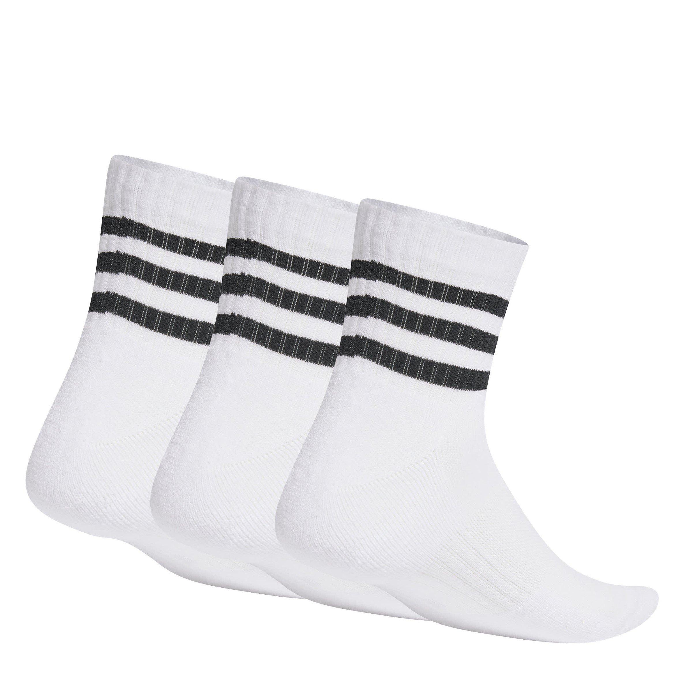 Weiß/Schwarz - adidas - 3 Stripe Quarter Sock 3 Pack - 2