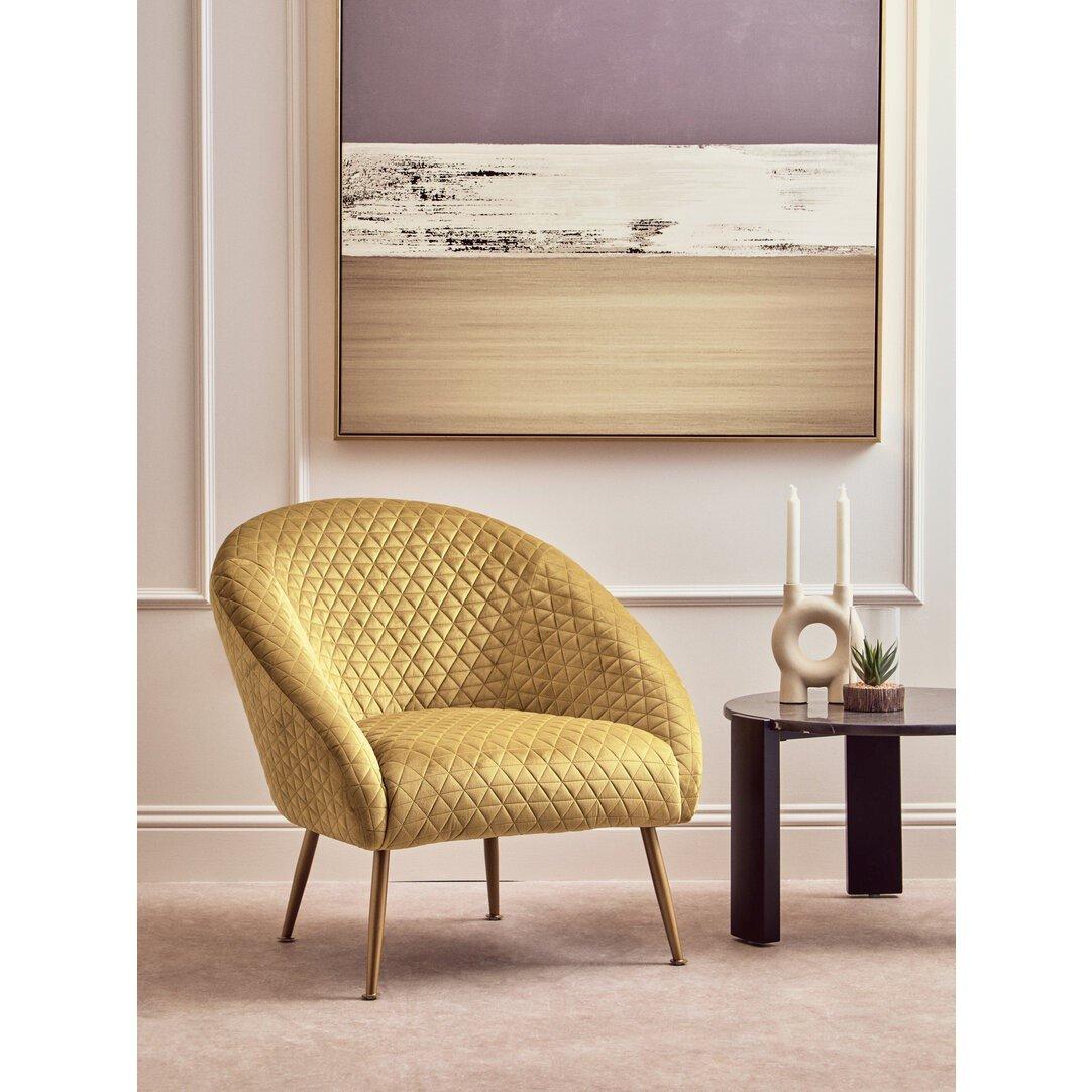 Interiors by Premier Tania Gold Velvet Occasional Chair