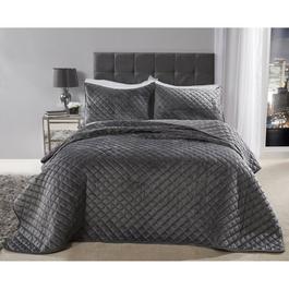 Emma Barclay Regent - Quilted Soft Touch Velvet Bedspread Set