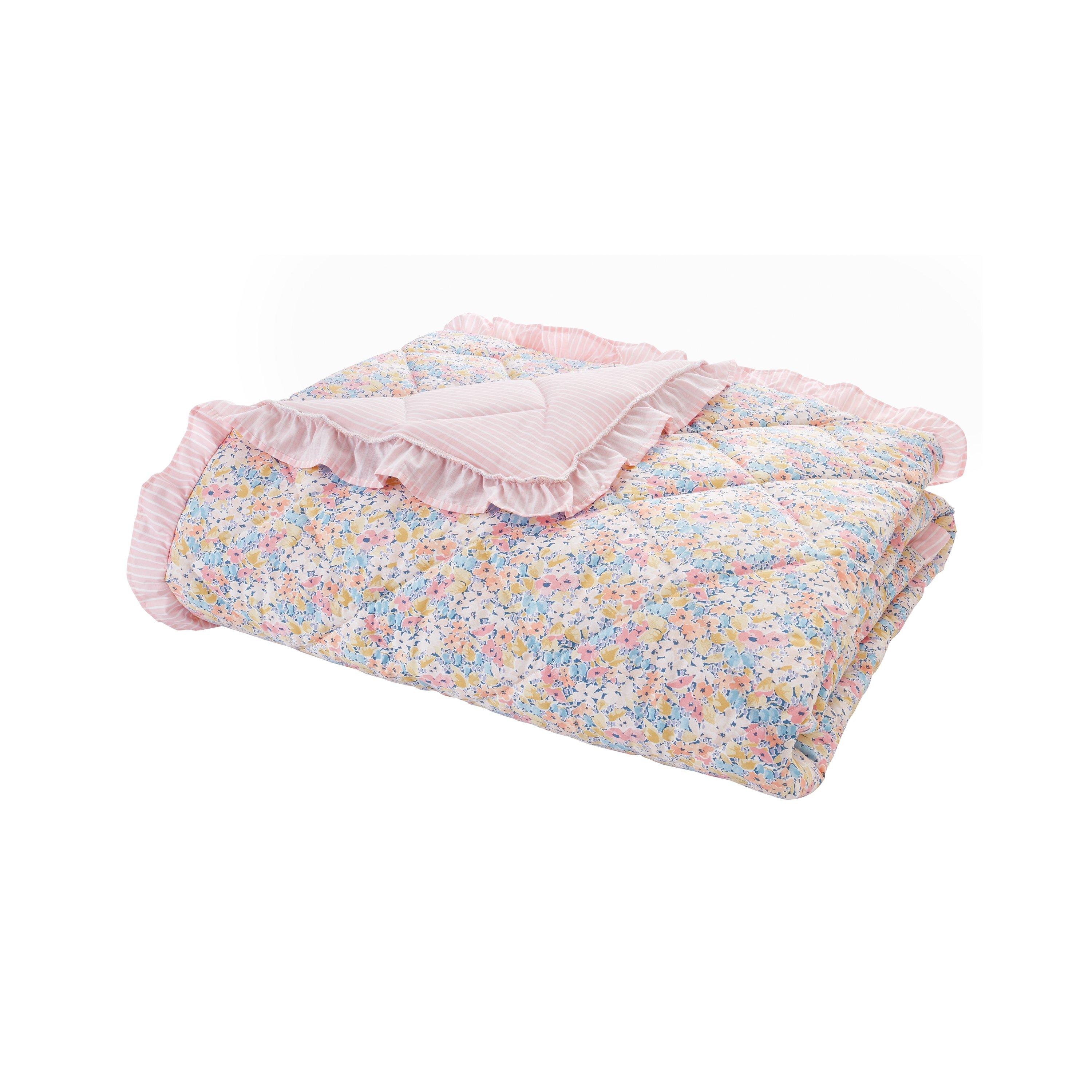 Pink - Catherine Lansfield - Darcy Floral Reversible Bedspread - 4