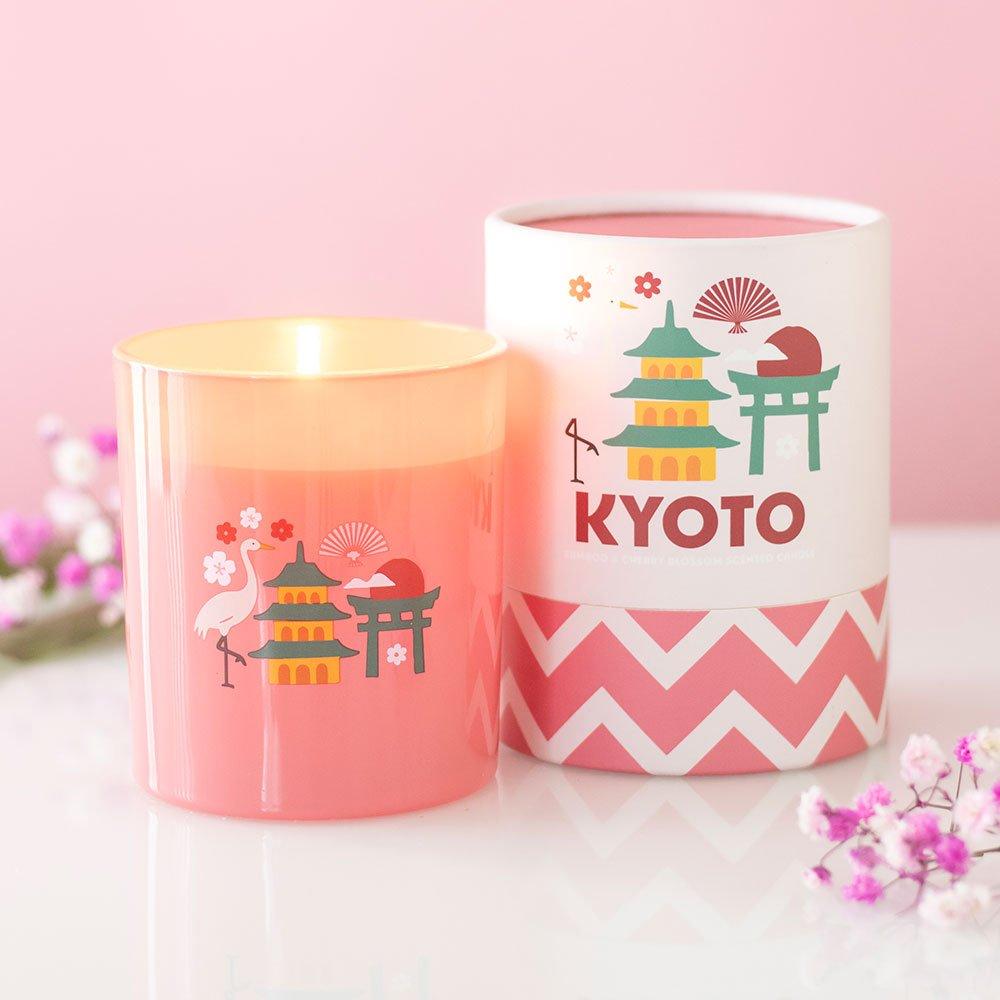 White - Something Different - Kyoto Bamboo & Cherry Blossom Scented Candle - 1