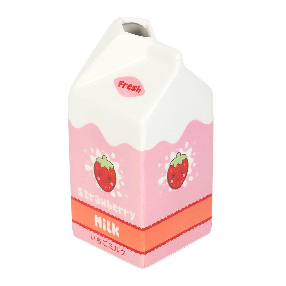Pink - Something Different - Strawberry Milk Carton Flower Vase - 3