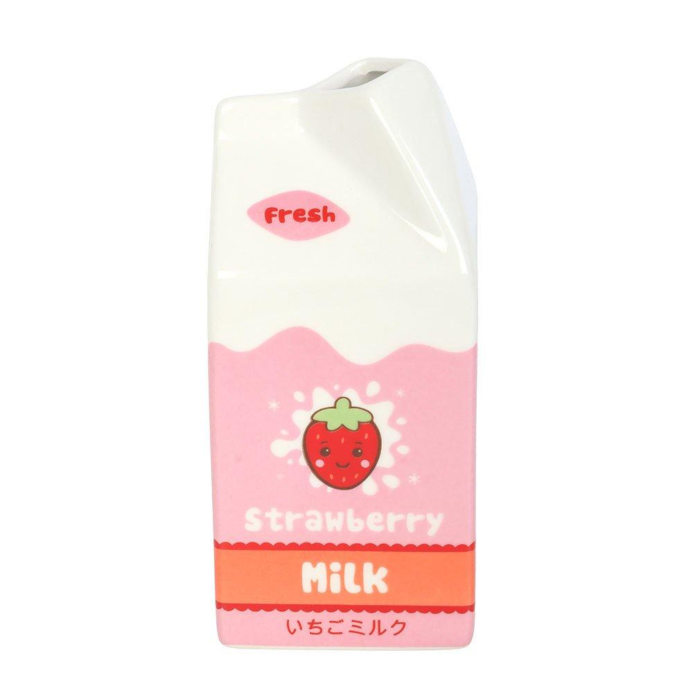 Pink - Something Different - Strawberry Milk Carton Flower Vase - 4