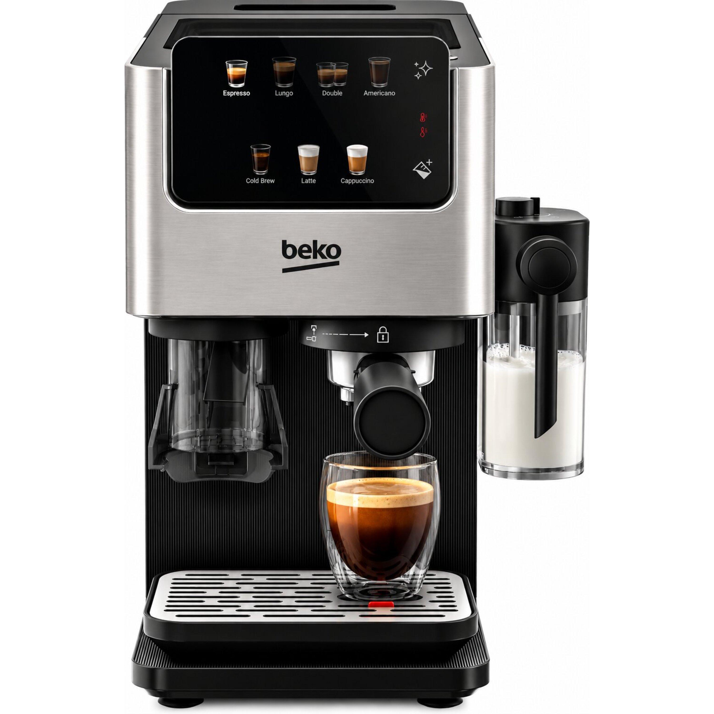Silver - Beko - CaffeExperto Semi-Automatic Espresso Coffee - 1
