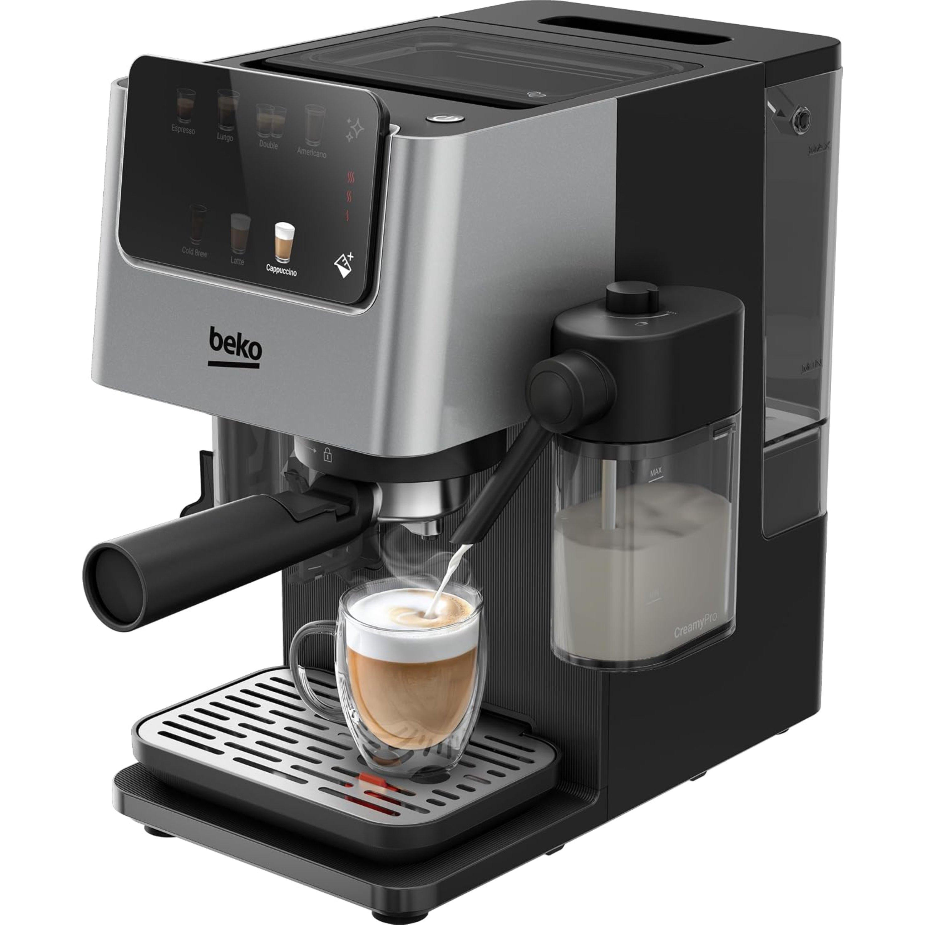 Silver - Beko - CaffeExperto Semi-Automatic Espresso Coffee - 2