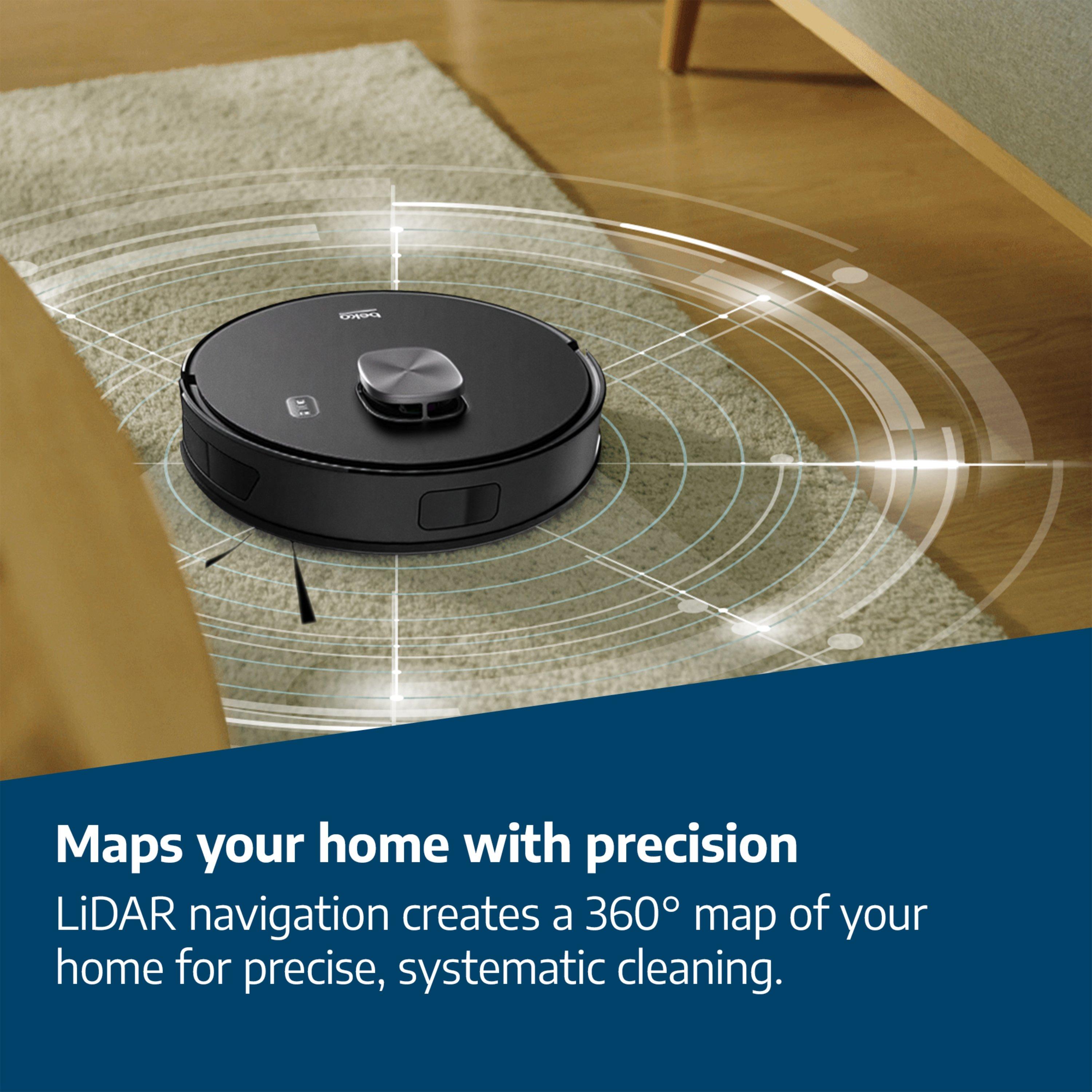 Black - Beko - RoboSmart Robot Vacuum Cleaner & Mop - 10