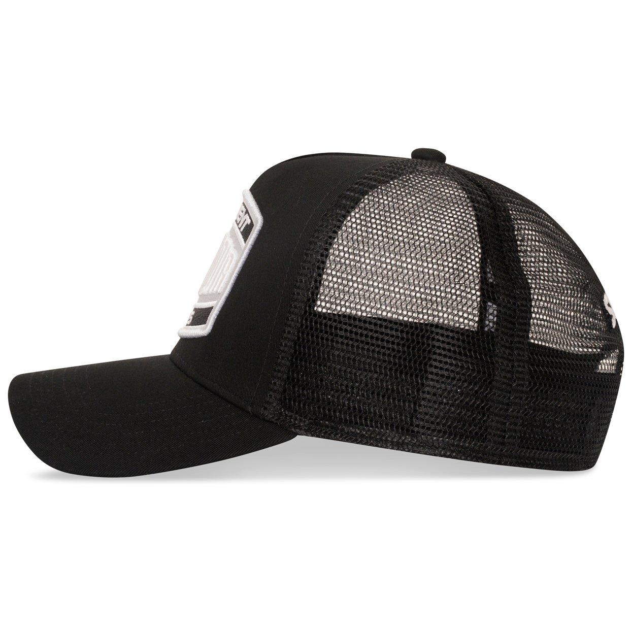 Grey/Black - Societe Noir - Men's Marais Mesh Trucker Cap - 3