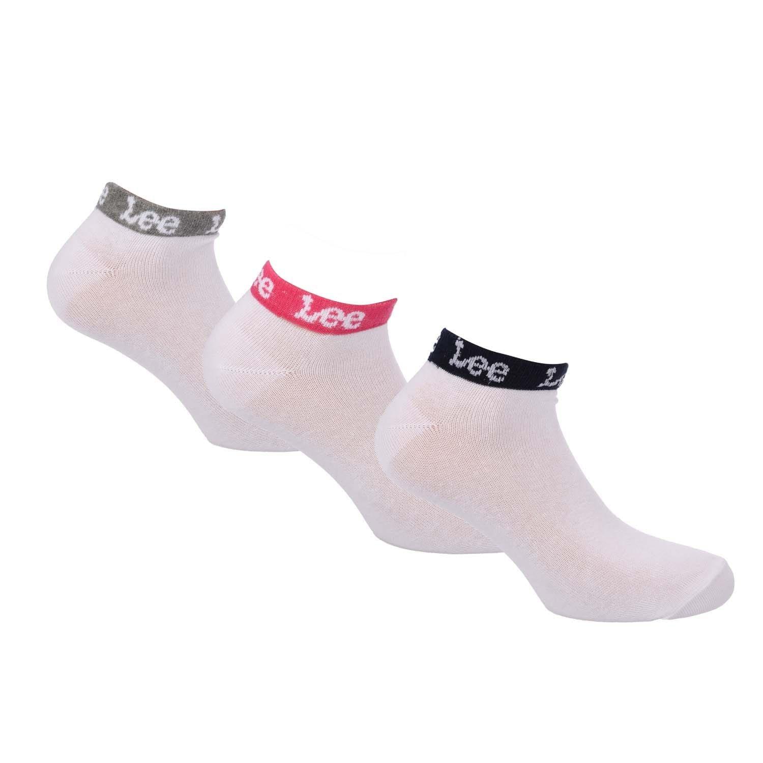 Lee Women's 3 Pack Of Trainer Liner Socks - White - 4-7