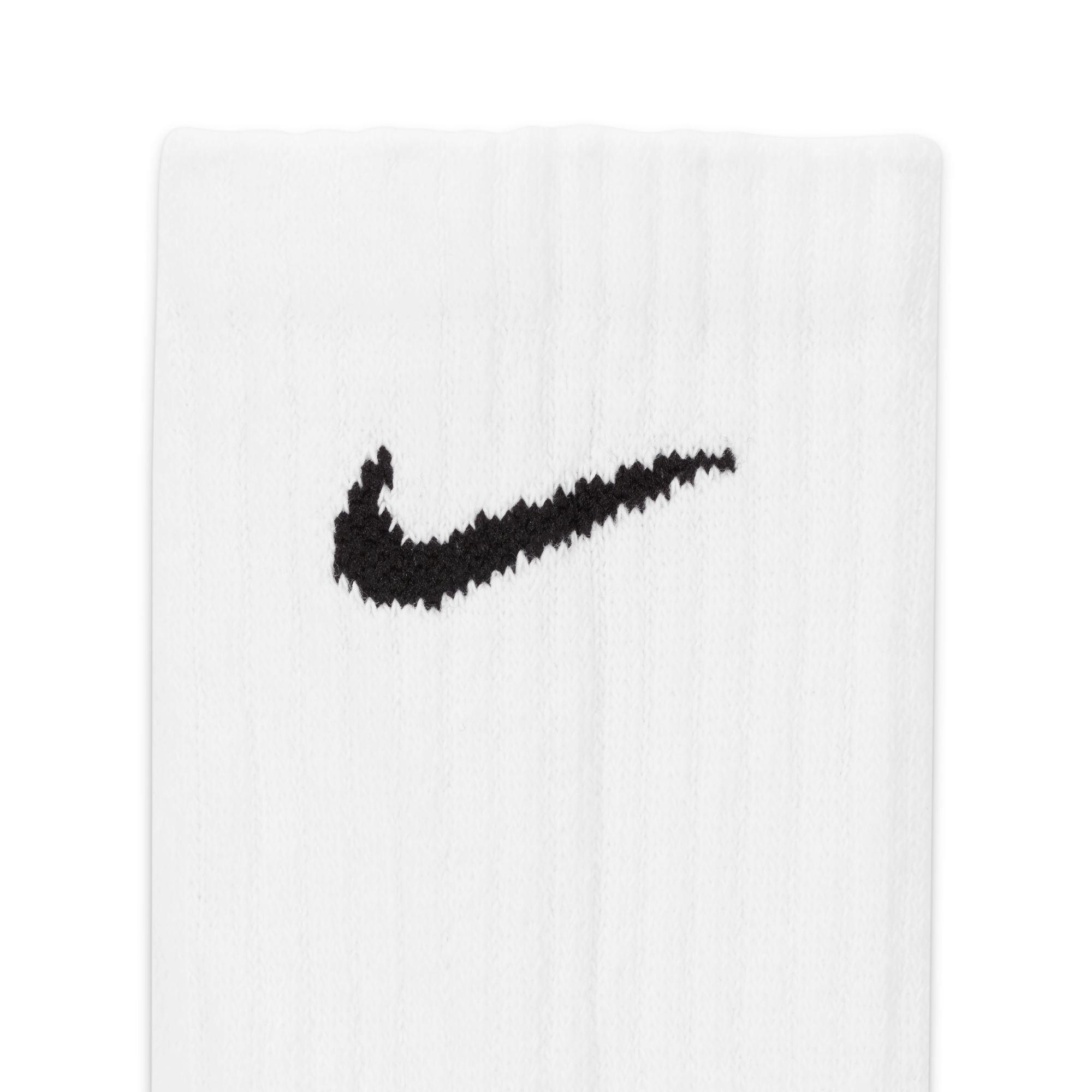 White/Black - Nike - 6-Pack Everyday Cushioned Training Crew Socks - 5