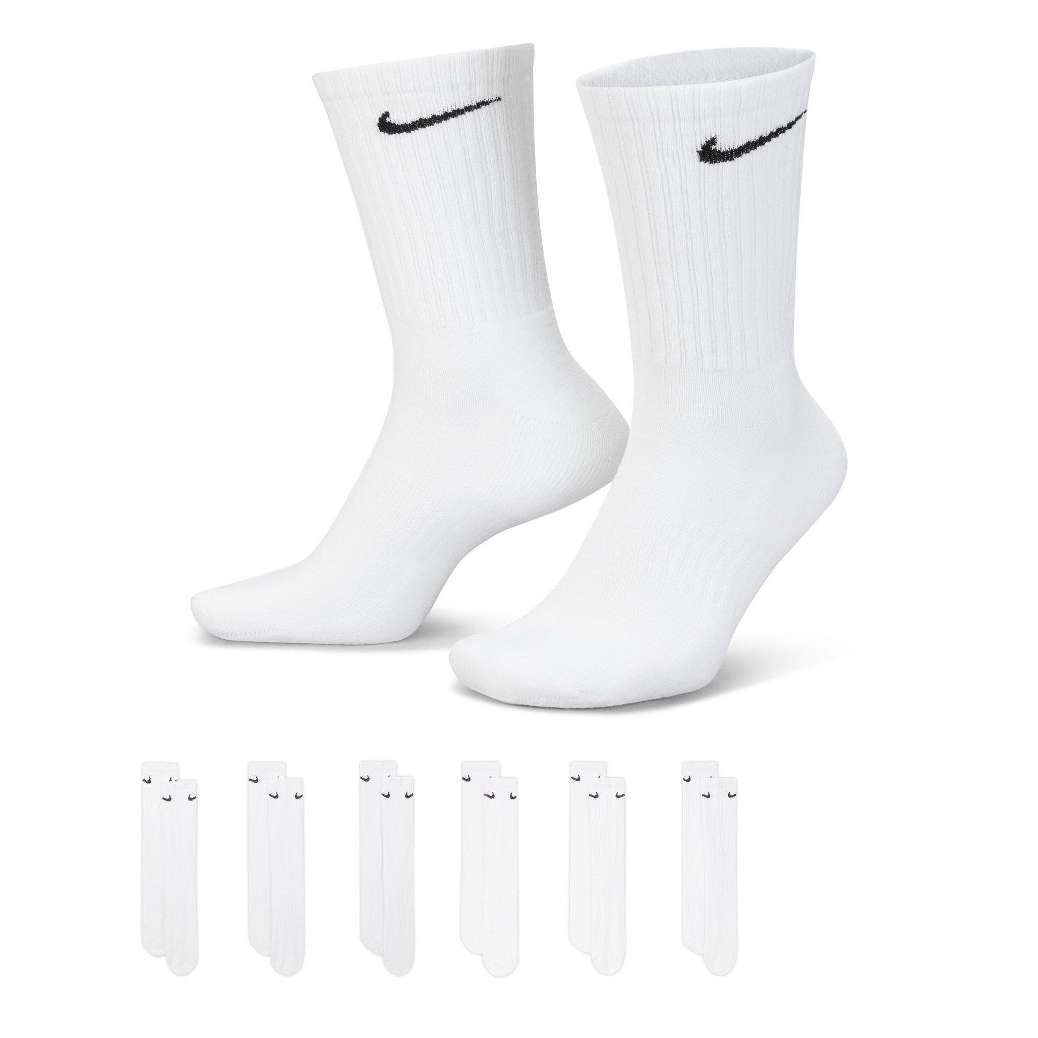 White - Nike - 6-Pack Everyday Cushioned Training Crew Socks - 1