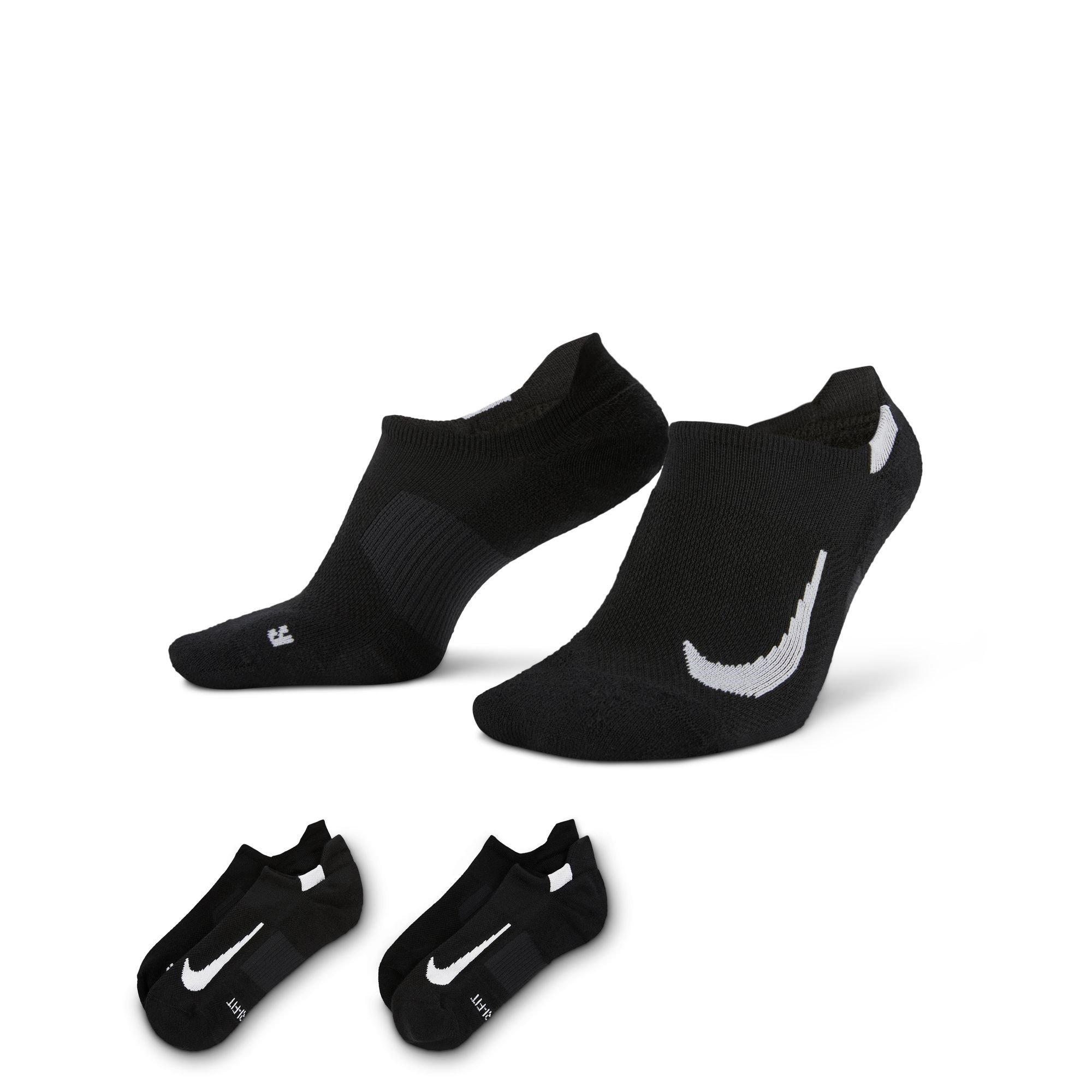 Black/White - Nike - Multiplier Running No-Show Socks (2 Pairs) - 1