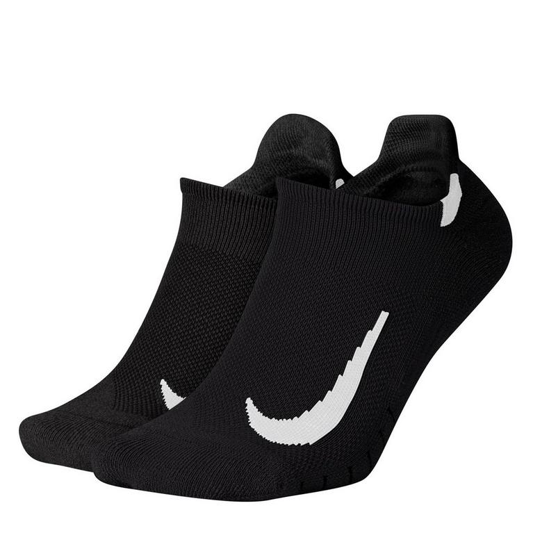 Noir/Blanc - Nike - Multiplier Running No-Show Socks (2 Pairs) - 1