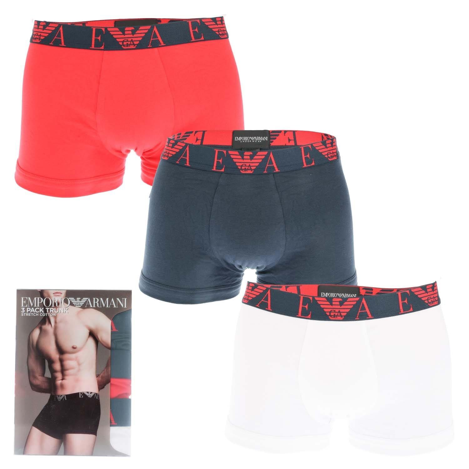 Multi Colour - Emporio Armani - 3 Pack of Trunks