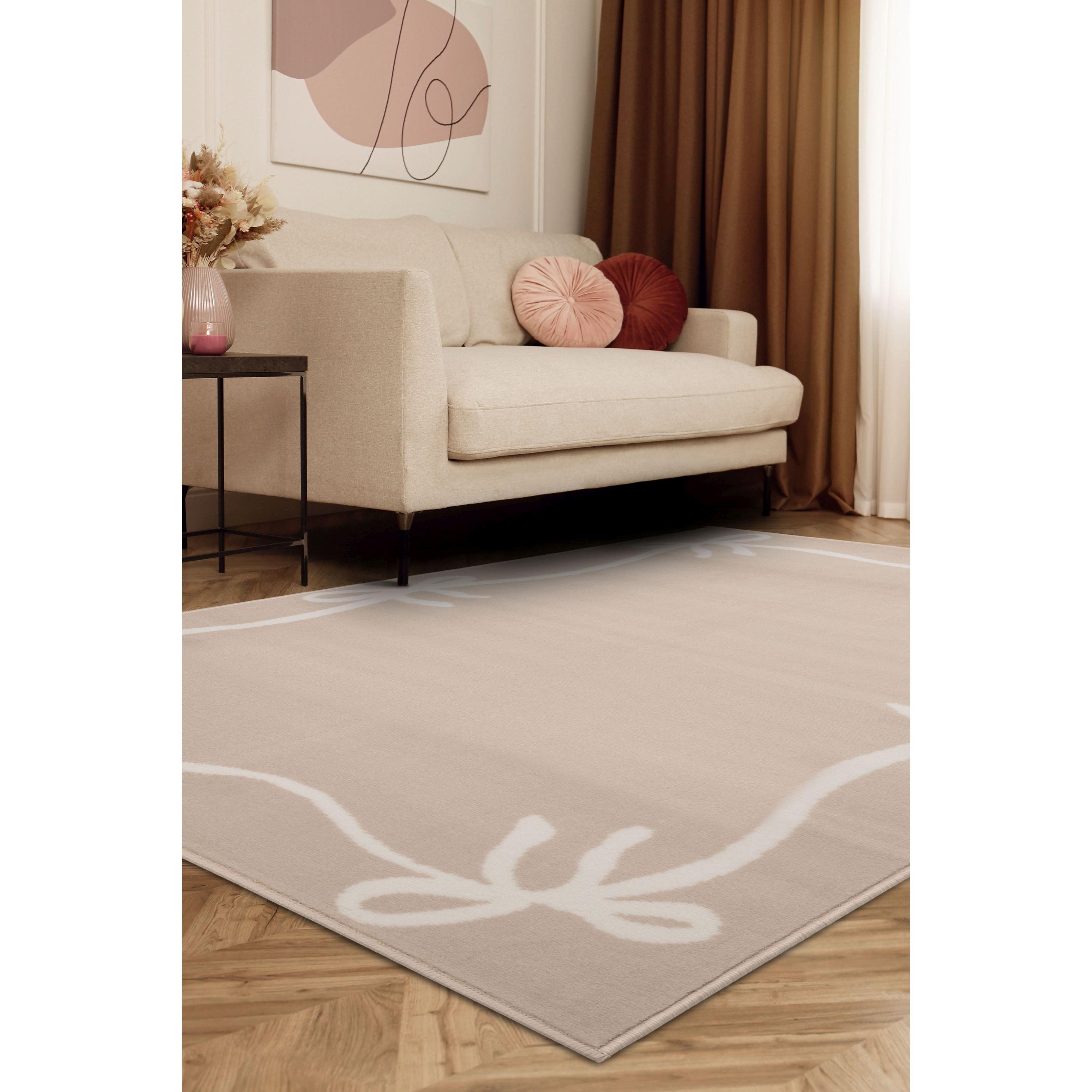 Natural - Homemaker - Maestro Natural Bow Border Rug - 1