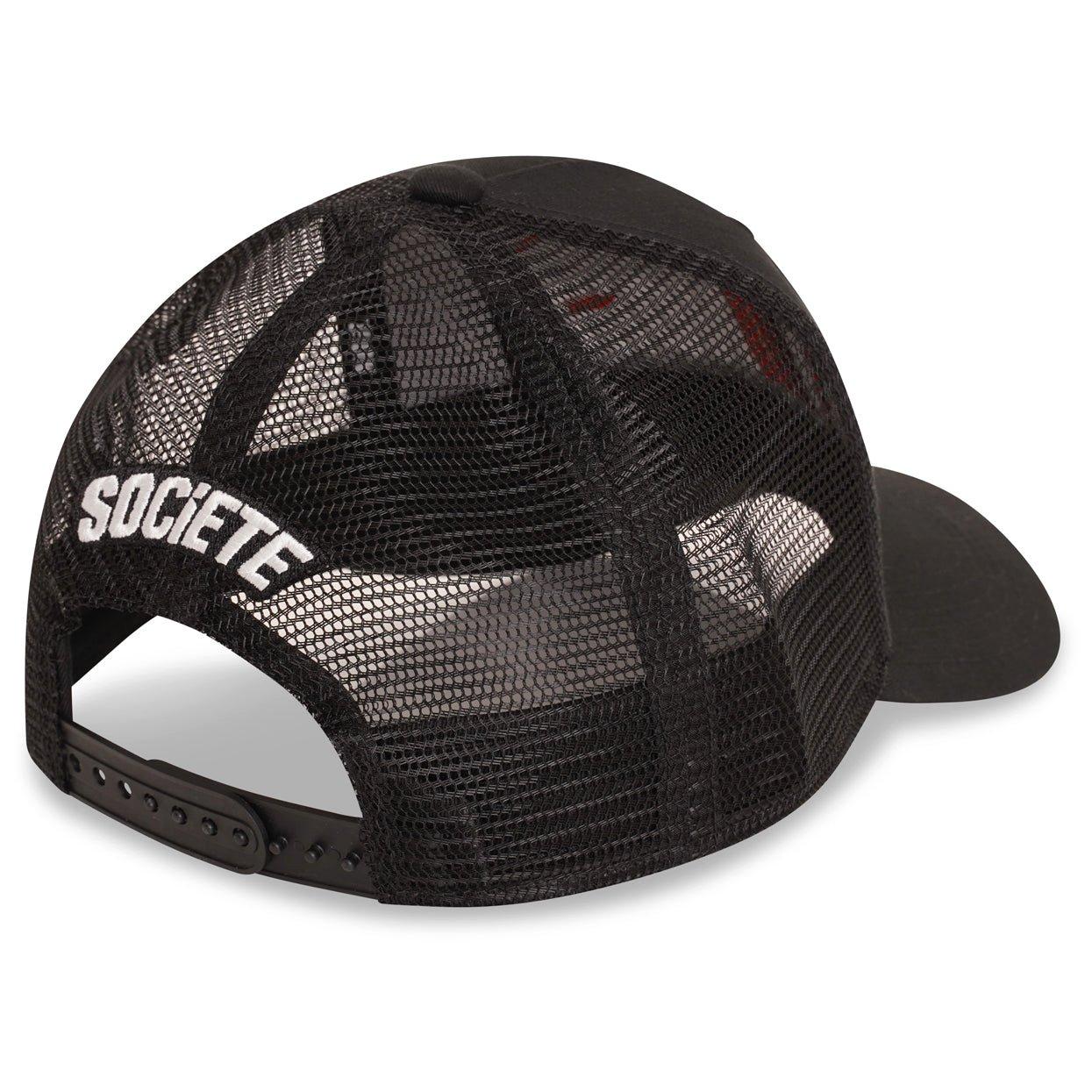 Orange/Black - Societe Noir - Men's Ombre Mesh Trucker Cap - 2
