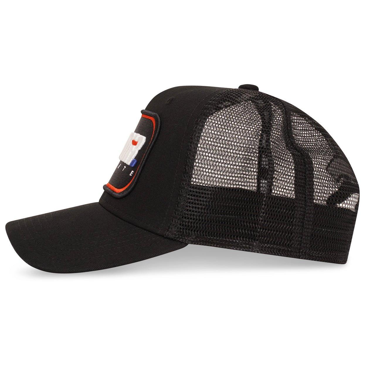 Orange/Black - Societe Noir - Men's Ombre Mesh Trucker Cap - 3