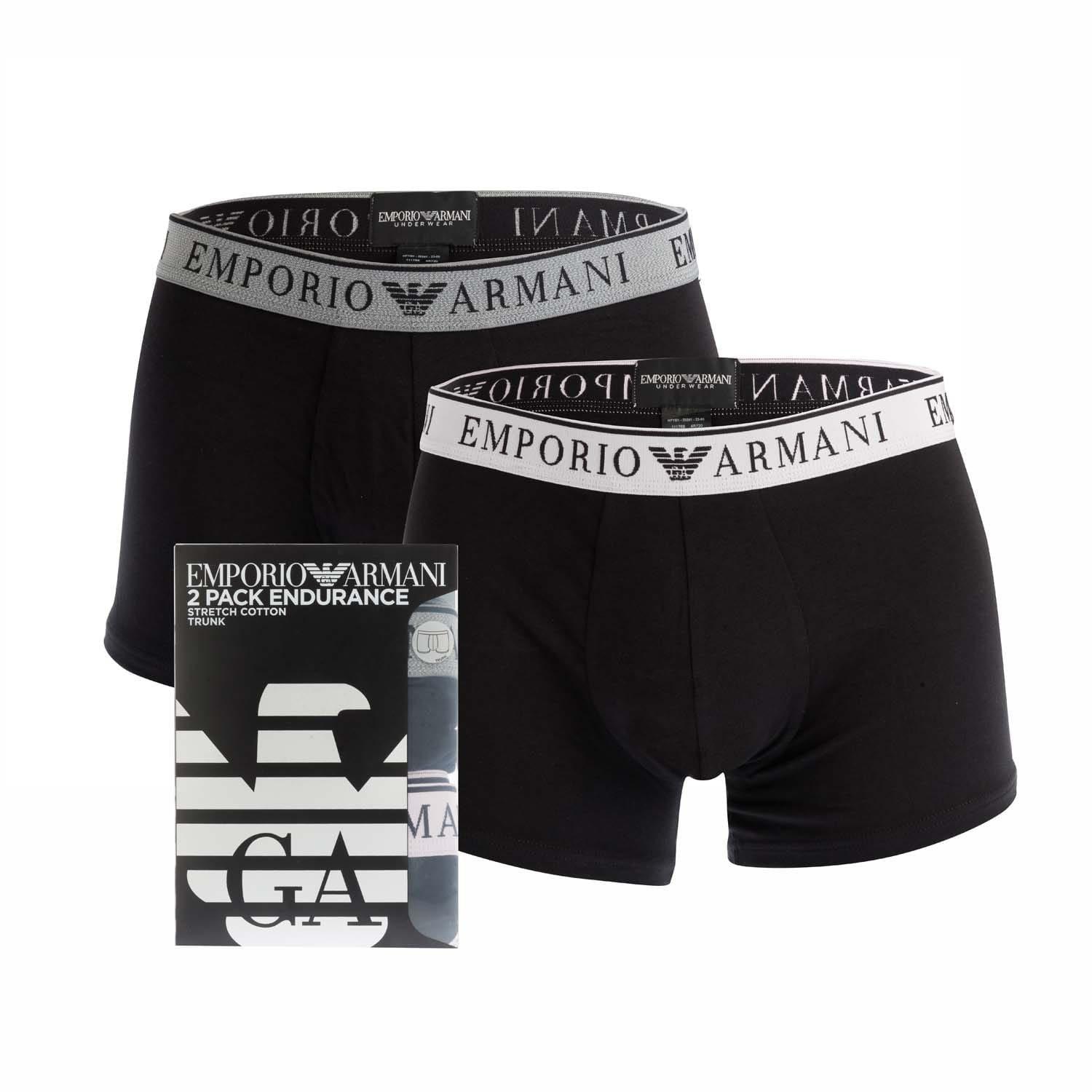 Black - Emporio Armani - 2 Pack of Trunks - 1