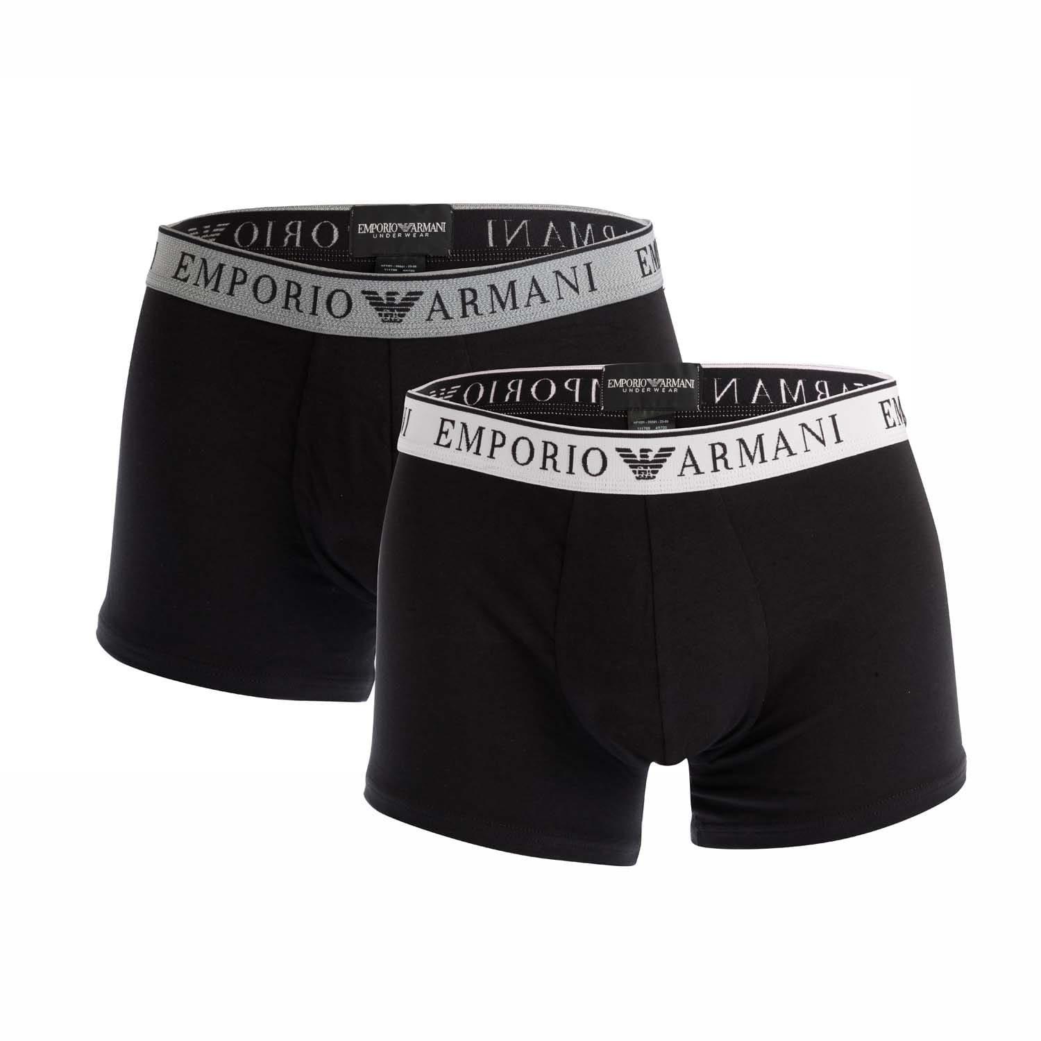 Black - Emporio Armani - 2 Pack of Trunks - 2