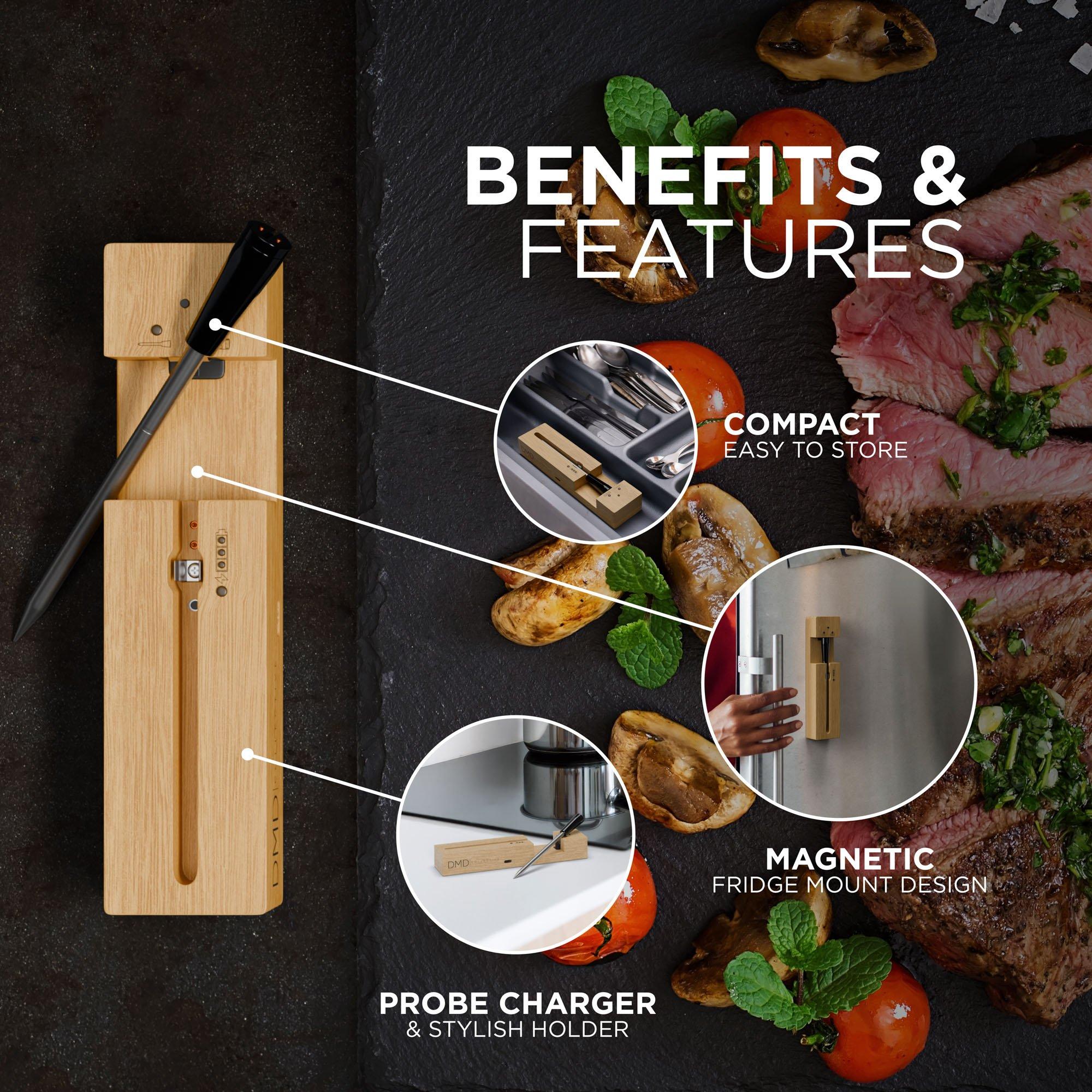 Black - DMD Collective - Wireless Meat Thermometer - 7