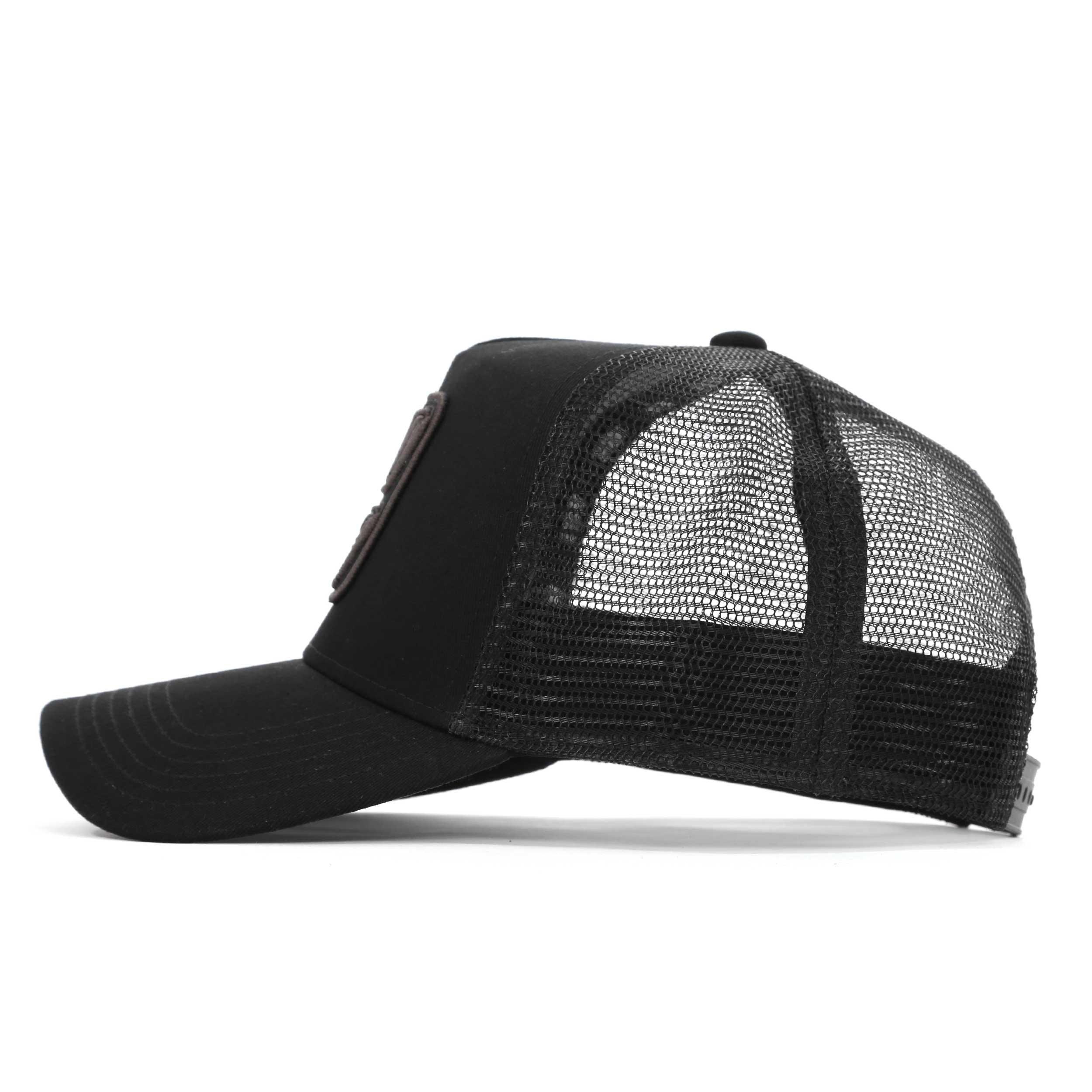 Black - Societe Noir - Men's Box Mesh Trucker Cap - 3