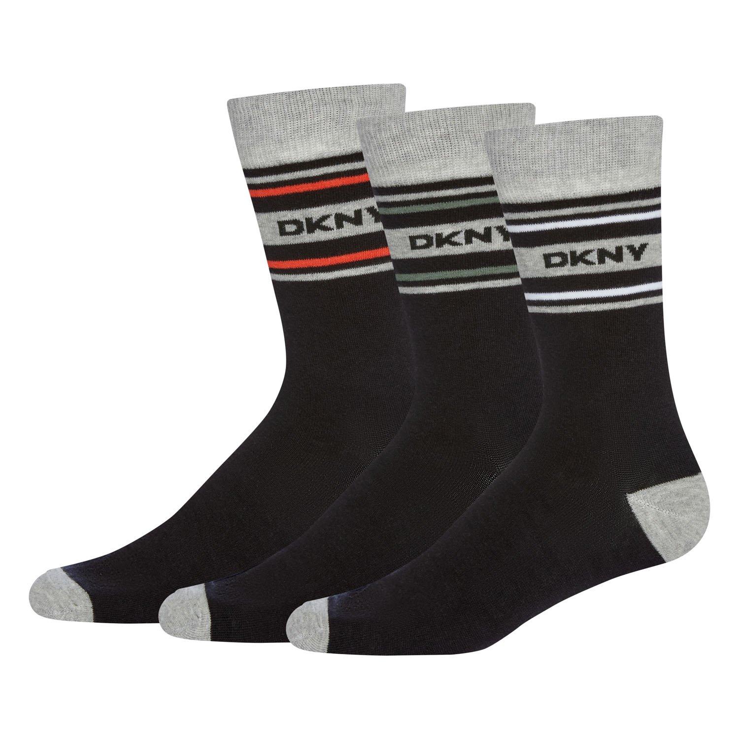 Black - DKNY - 3 pack Mens Gift Socks Elmwood - 1