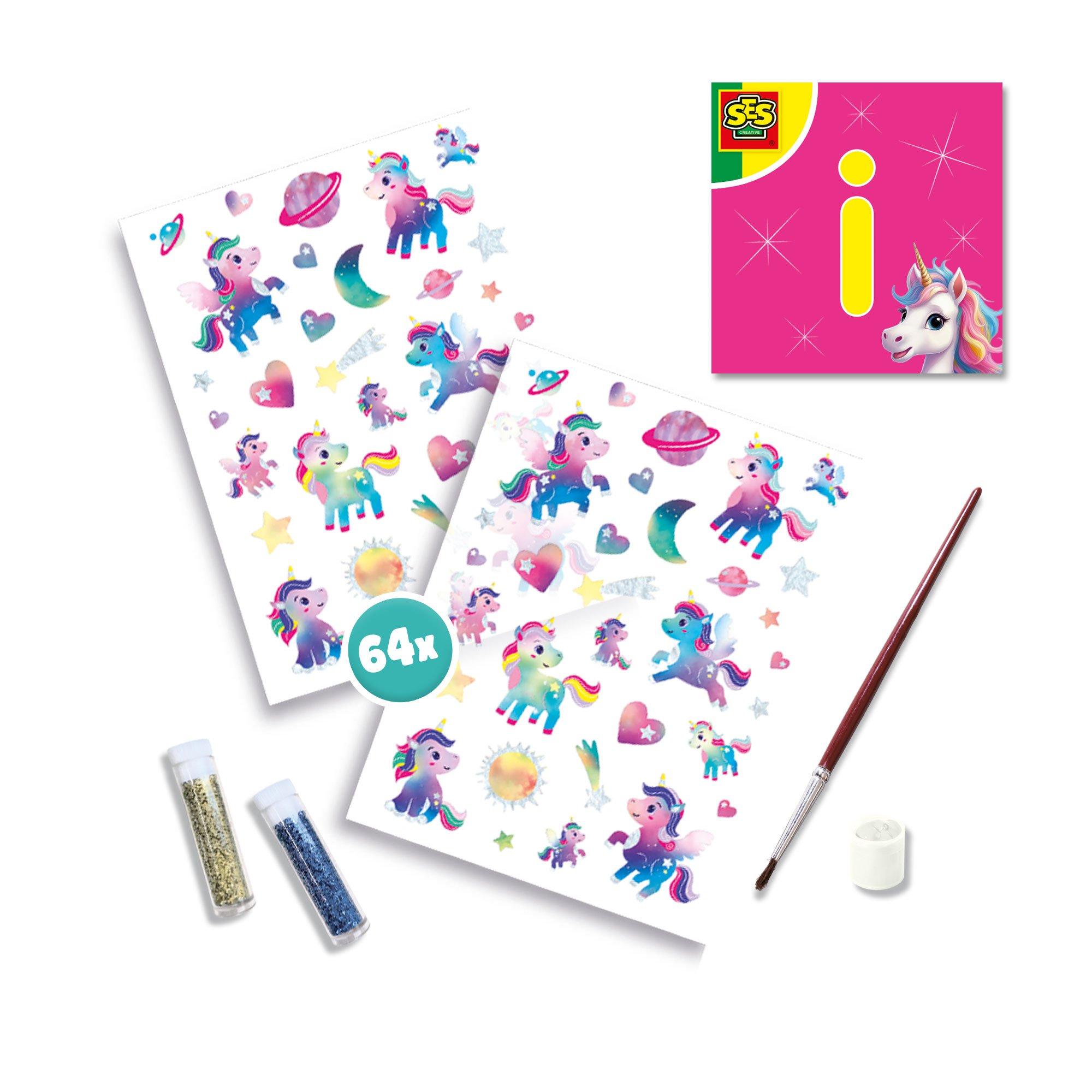 Multi - SES Creative - Unicorn - Tattoos and glitters