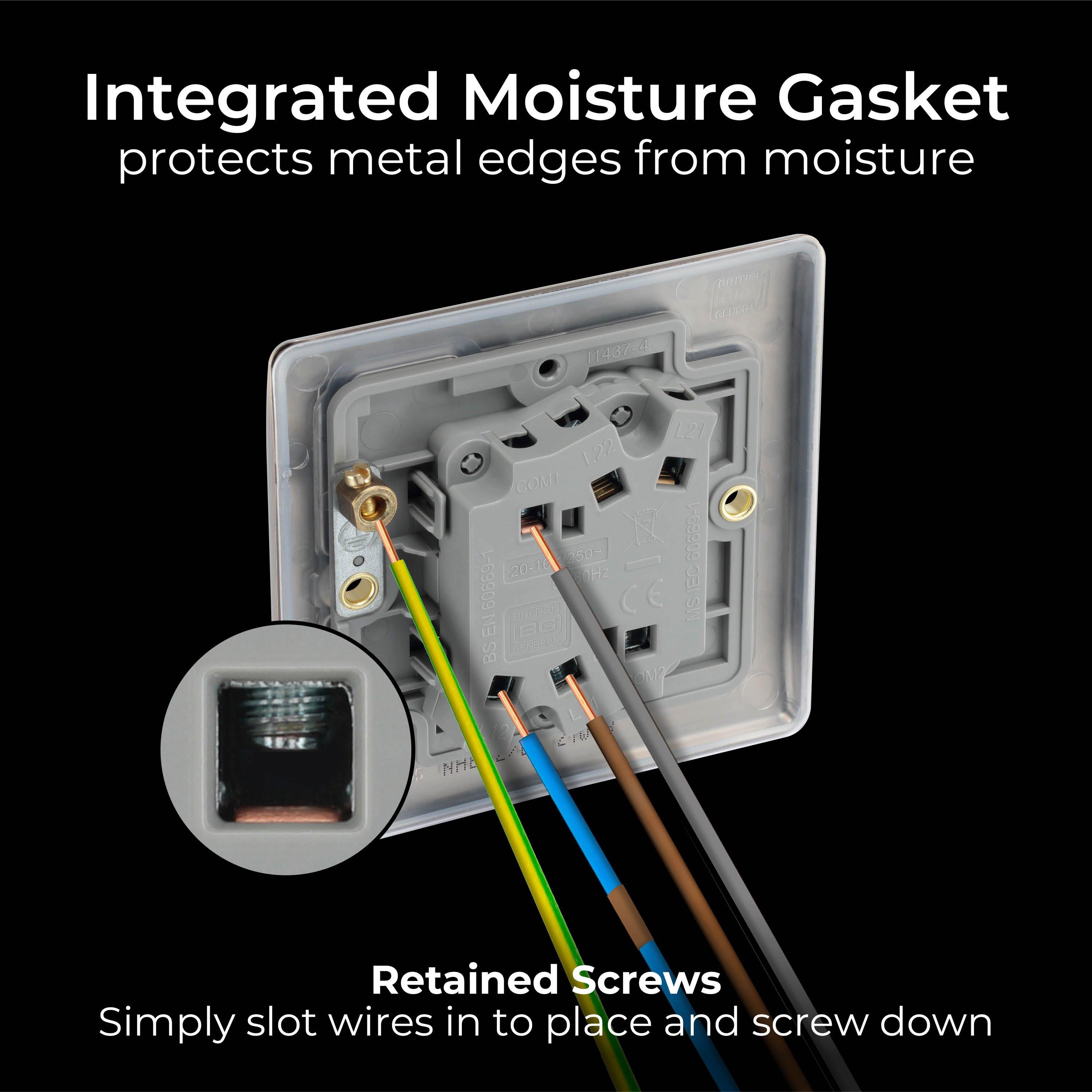 Antique Brass - BG - BG Nexus Metal Double Light Switch Antique Brass - 7