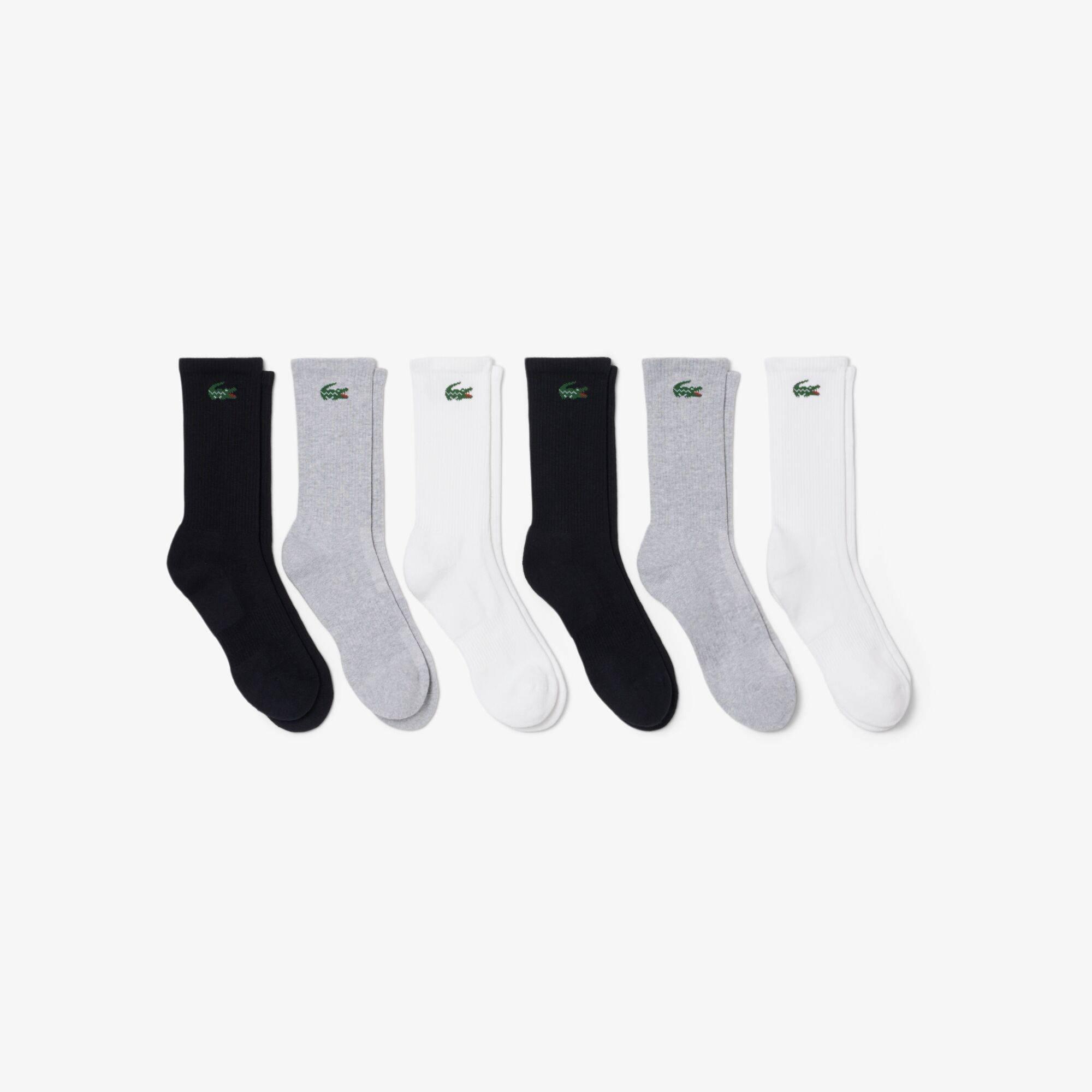 Wht/Gry/Blk L78 - Lacoste - Lacoste 6pk SportCrw Sn00 - 1