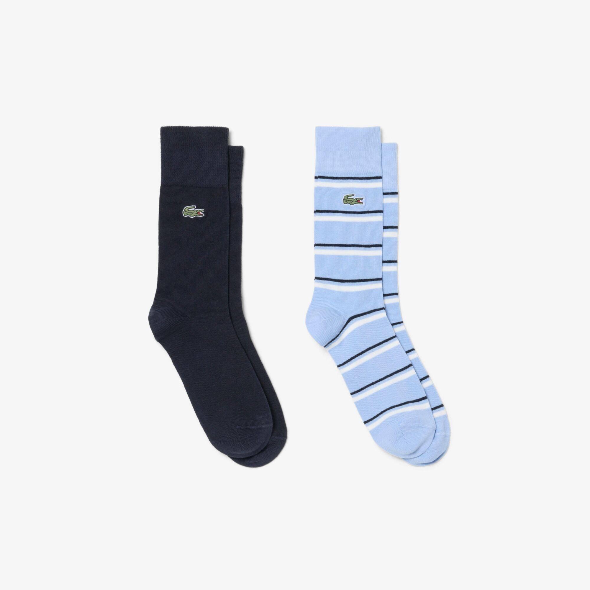 Blk/Blue WYA - Lacoste - Lacoste 2pk Strp Crw Sn64 - 1